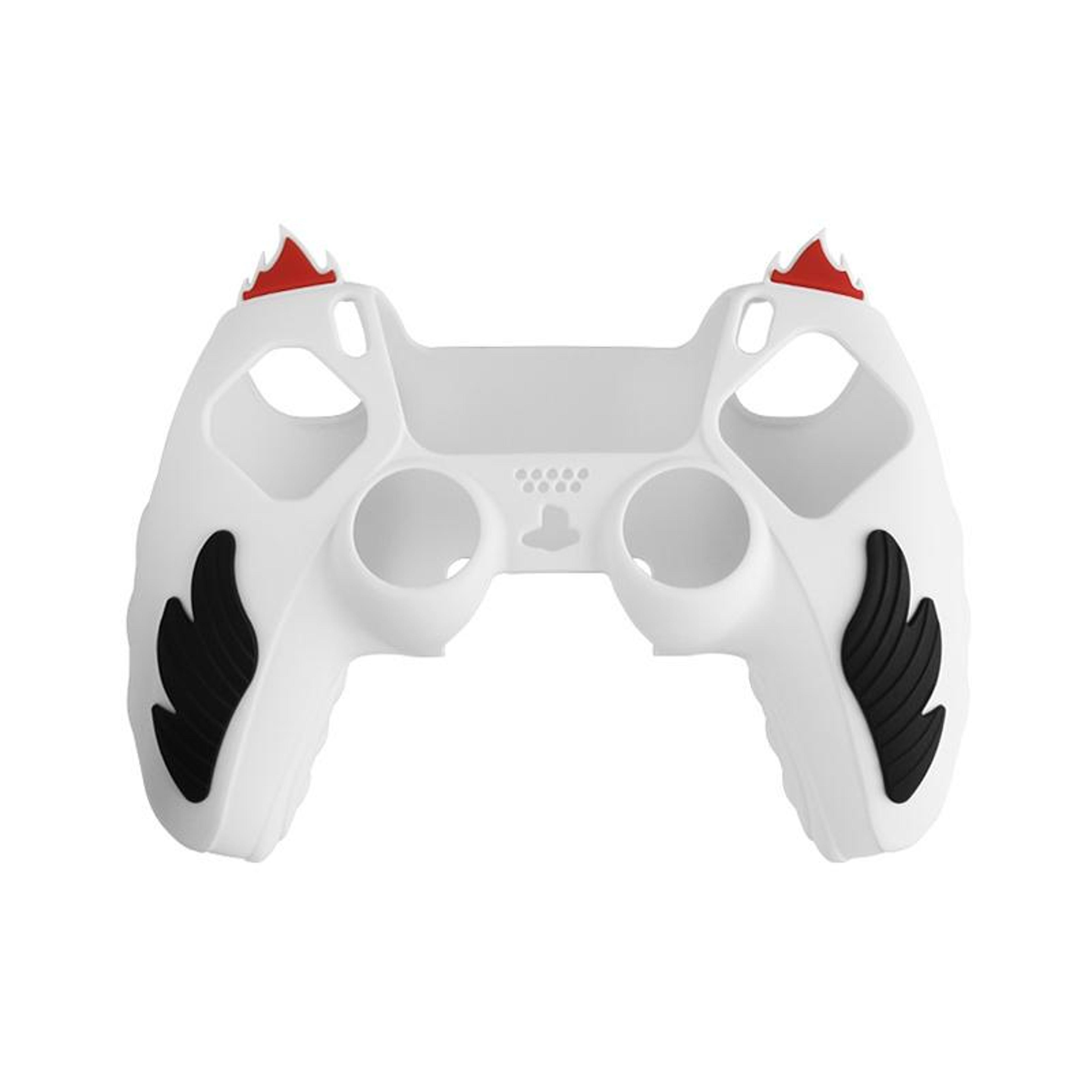 ps5 controller silicone cover flame protective grip case for dualsense white