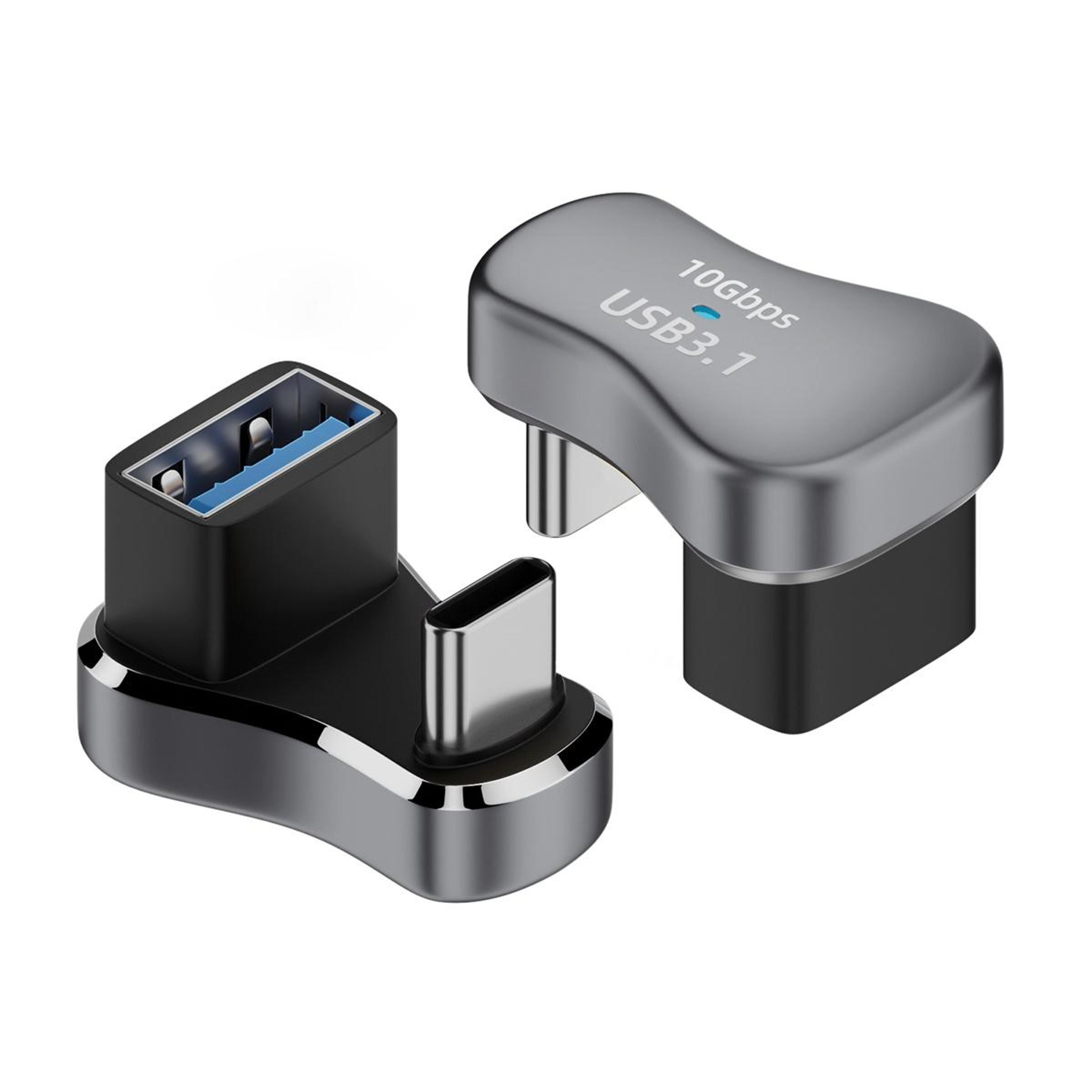 140w usb c to usb adapter with 20gbps data transfer and u-shaped design