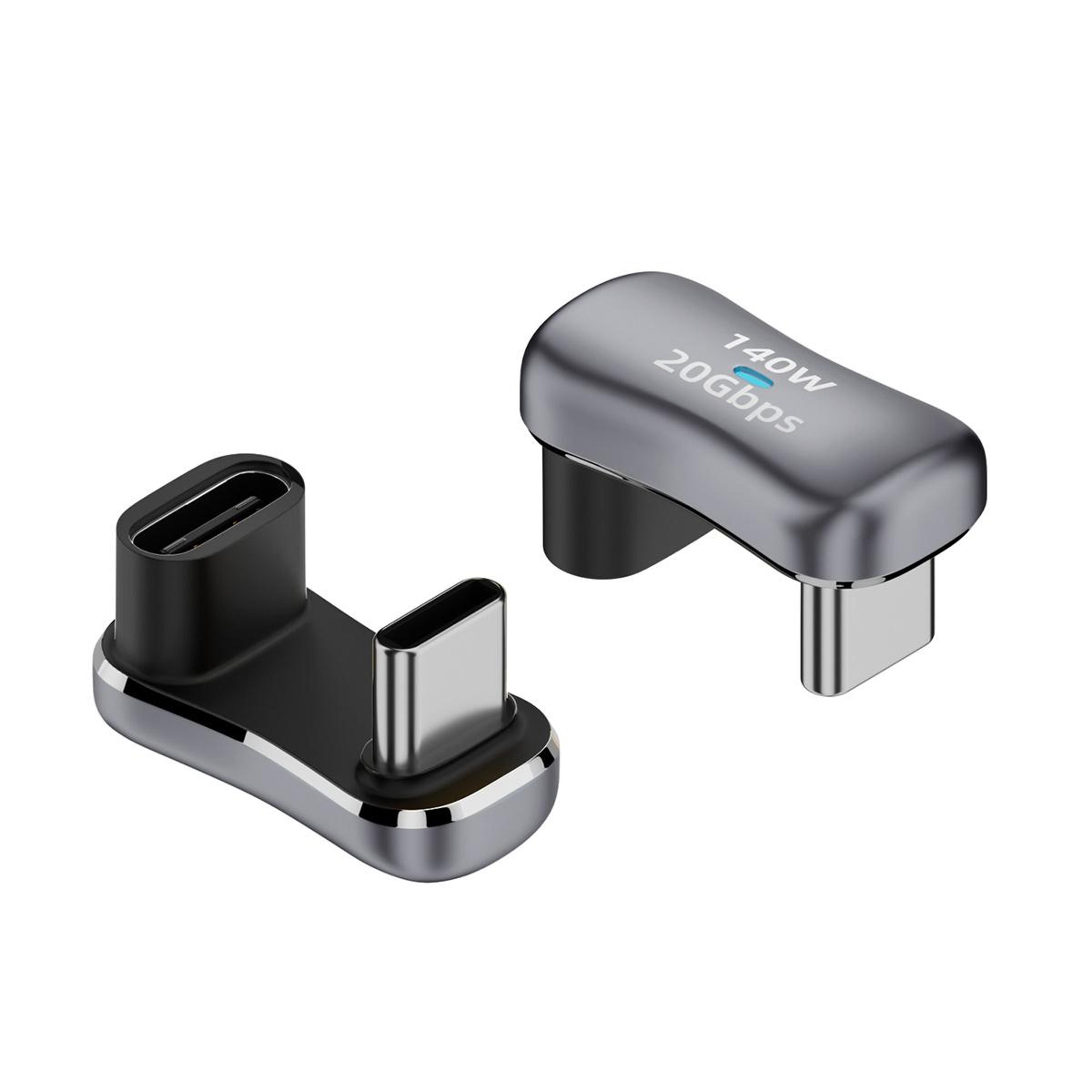 140w usb-c fast charging adapter with 20gbps data transfer and u-shaped design