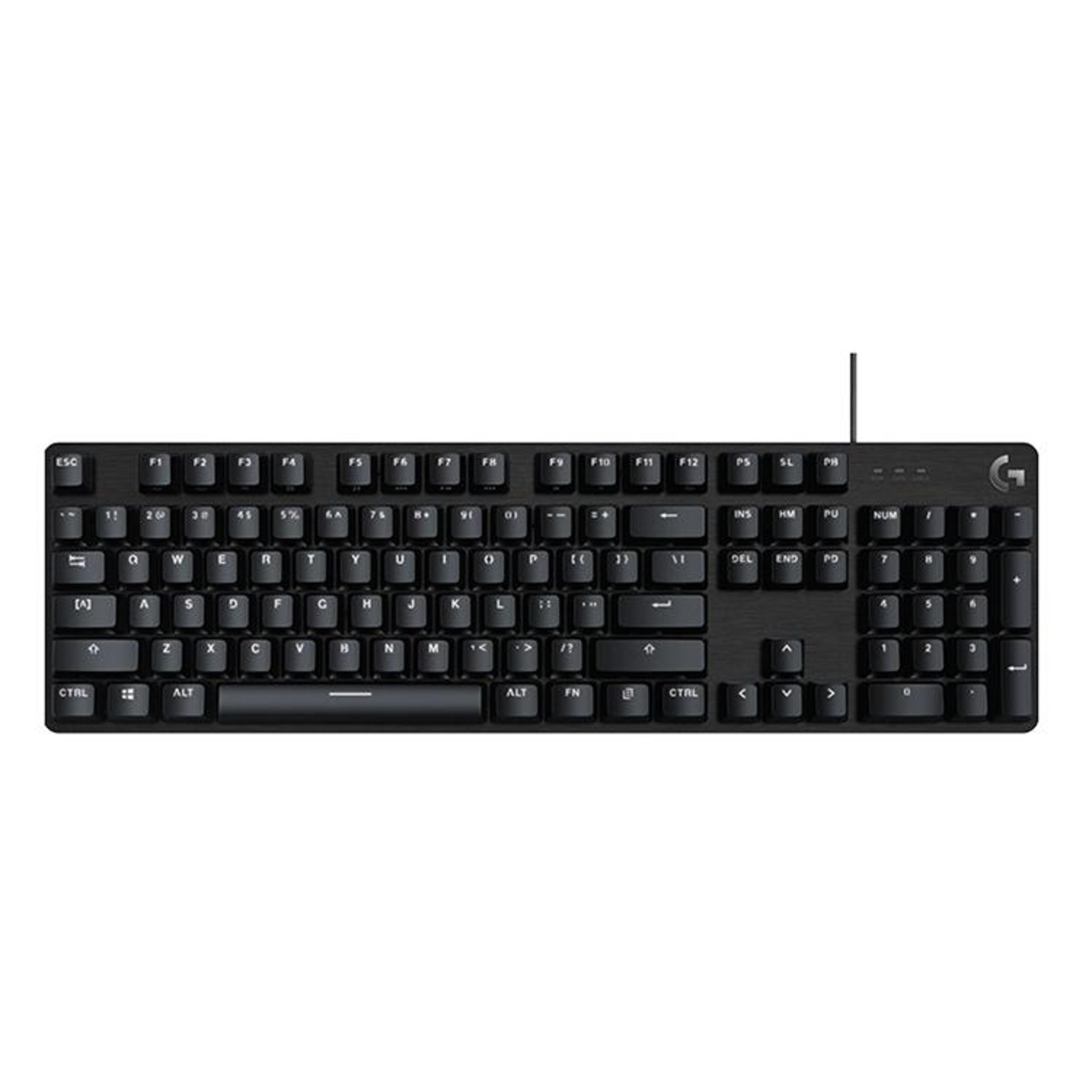 logitech g412 se wired gaming keyboard 104-key silent mechanical keyboard with aluminum frame