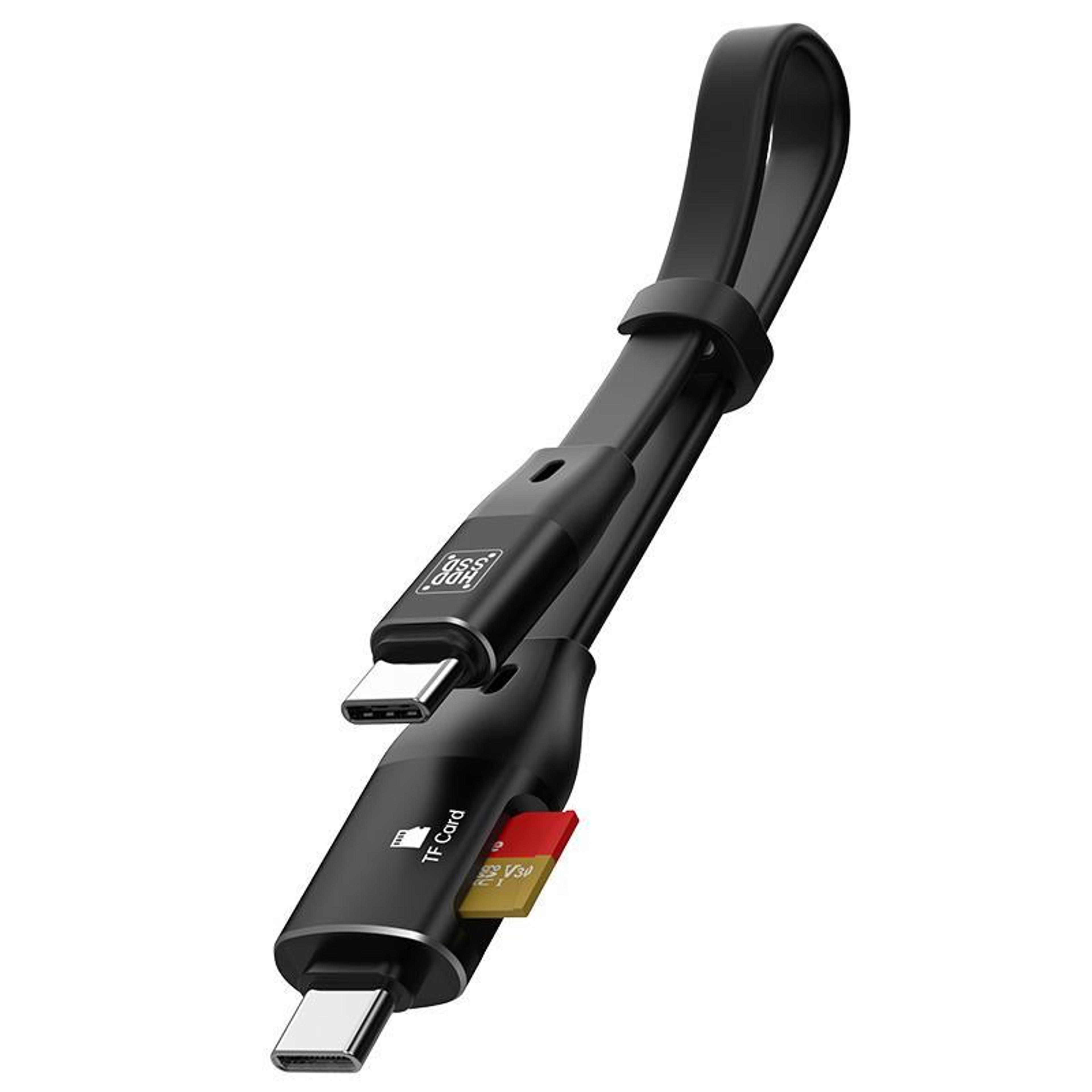 20cm usb-c otg cable with card reader, 10gbps usb 3.1 gen 2 data transfer and charging