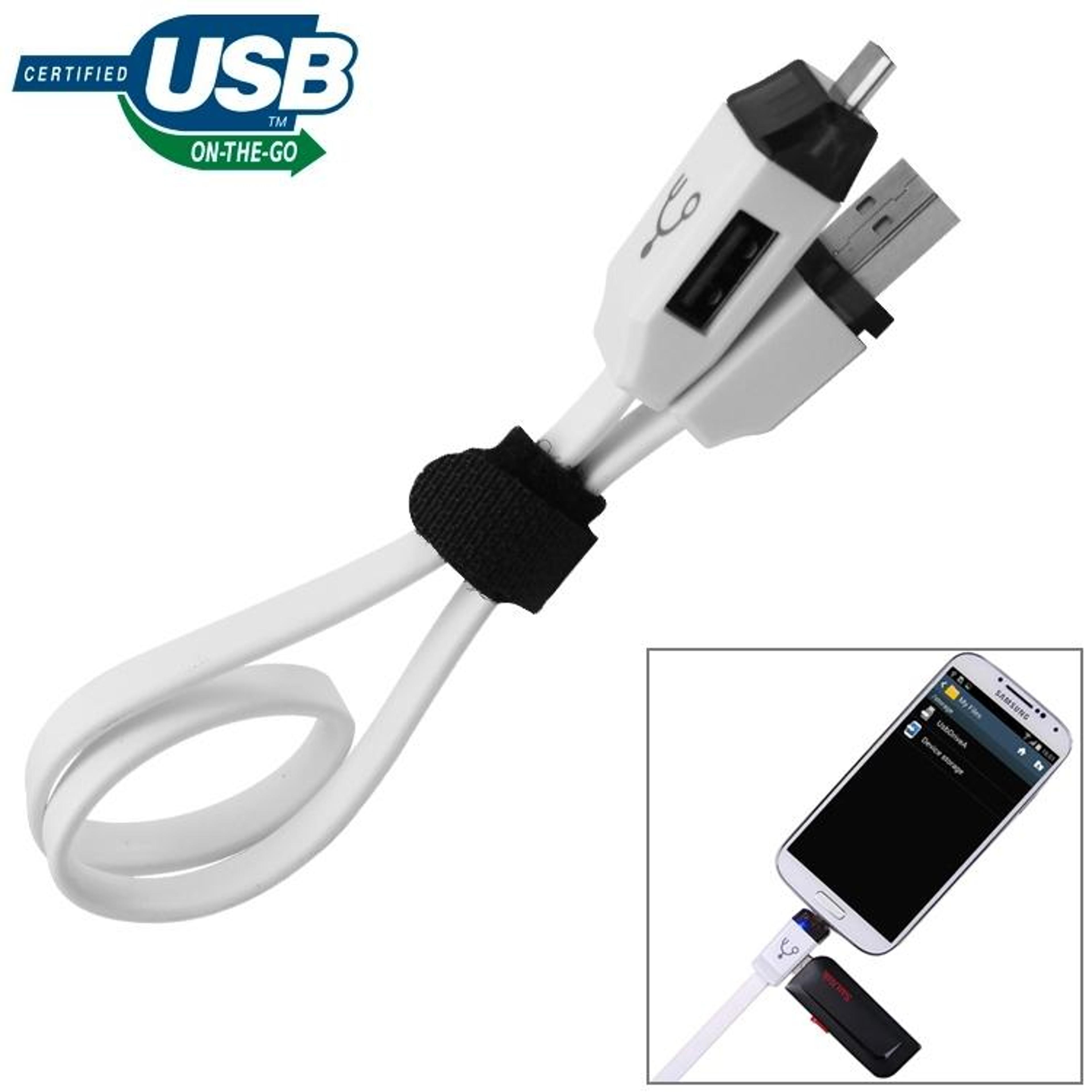 otg-y-01 micro usb otg cable with usb 2.0 charging data and usb female adapter 30cm white