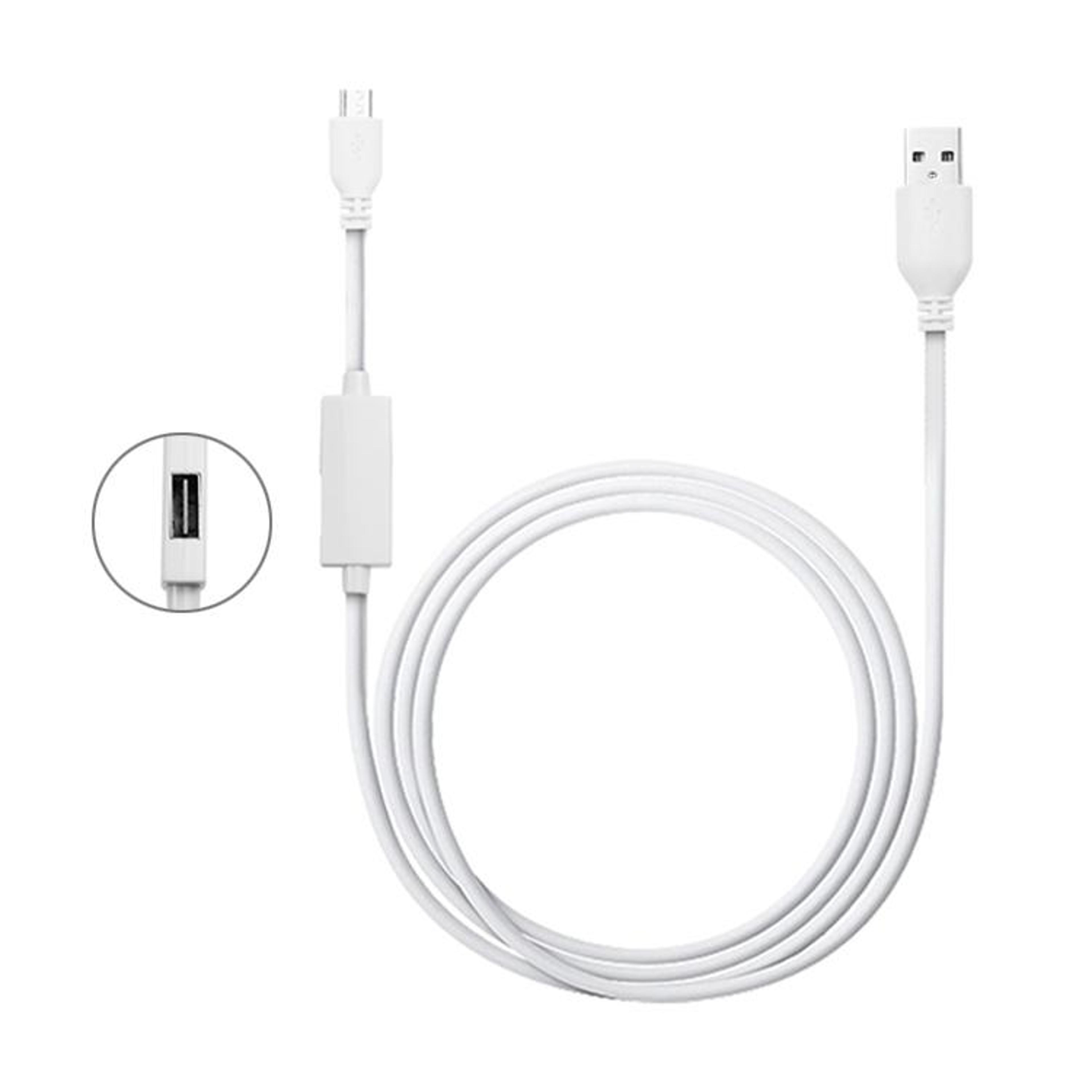 otg-y-02 micro usb otg cable with usb female, charging and 480mbps data transfer, 1.1m white