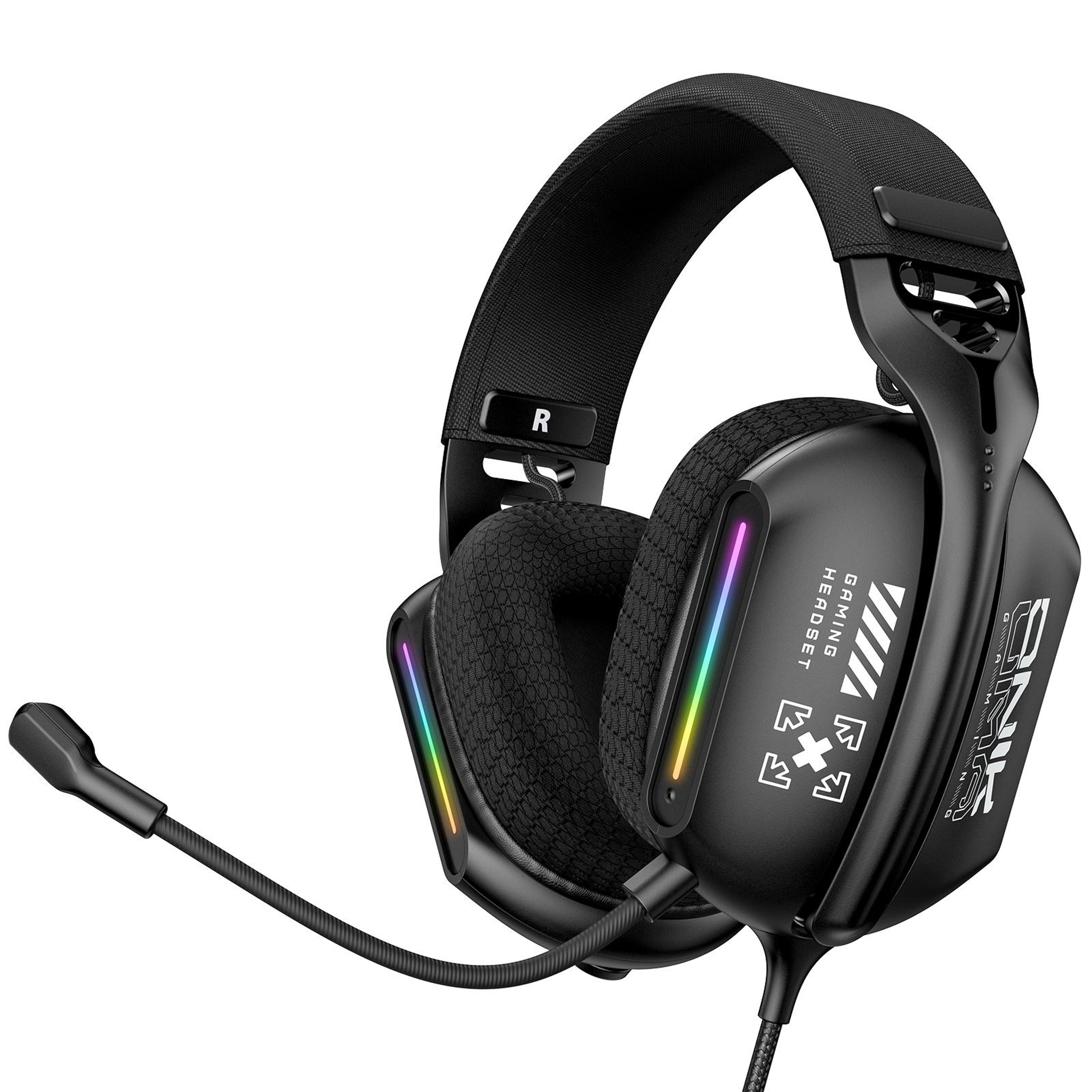 onikuma x12 rgb wired gaming headset with microphone and 40mm stereo sound