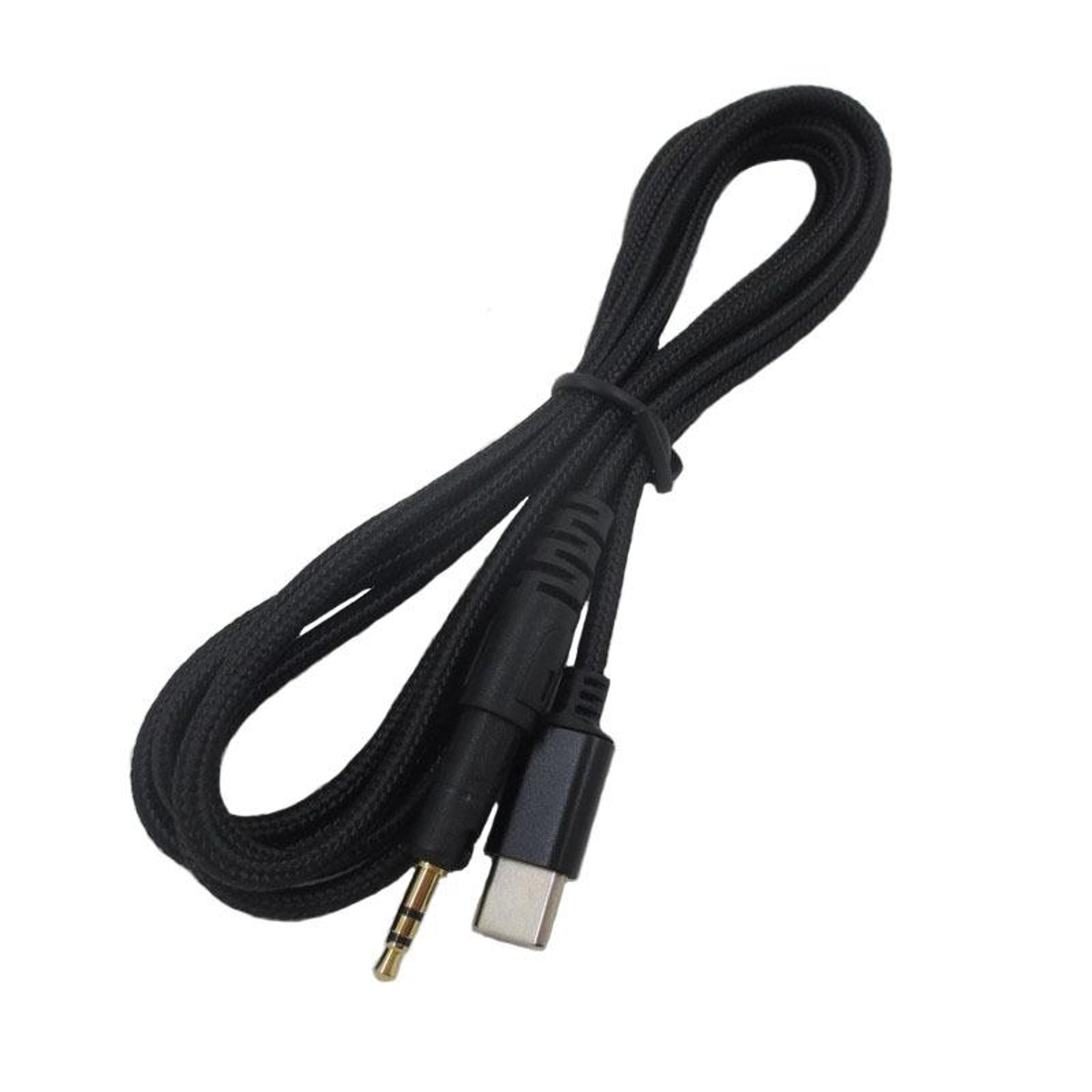 usb-c ath-m50x replacement cable with mic for m40x m60x m70x, 1.5m braided audio cable