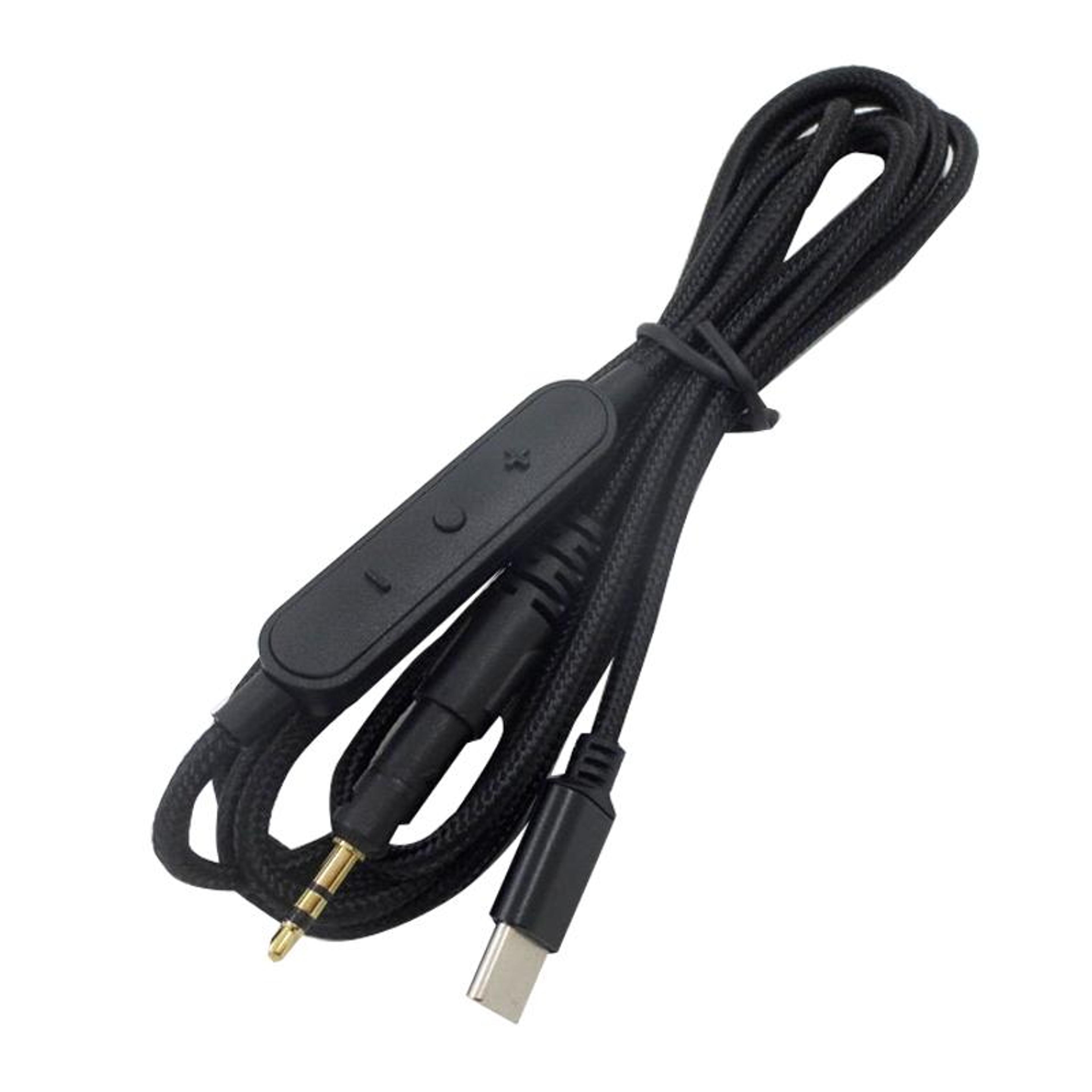 usb-c ath-m50x replacement cable with mic and inline controls for m40x m60x m70x