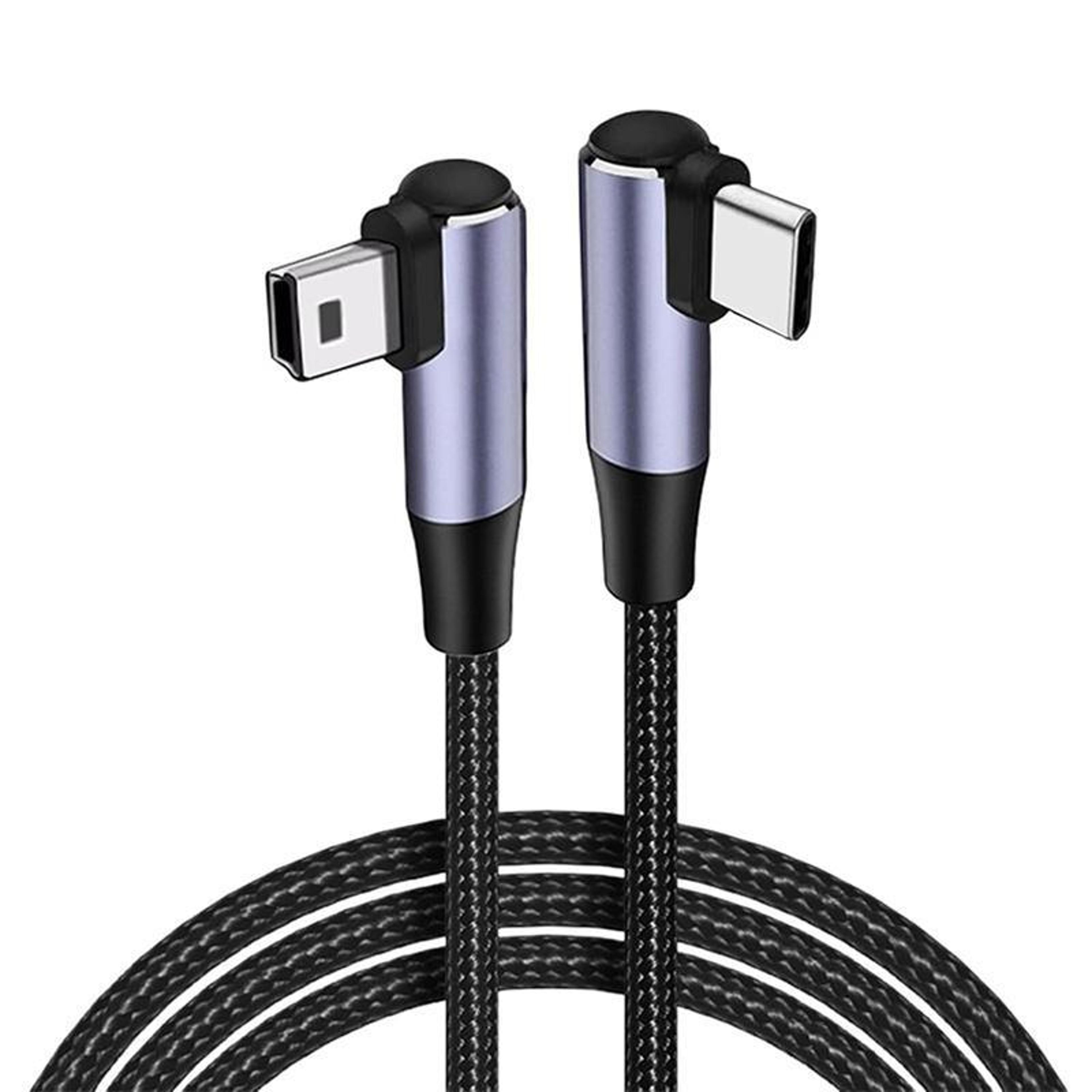 enkay 90 degree usb c to mini usb cable 1m, 480mbps braided charging and data cord