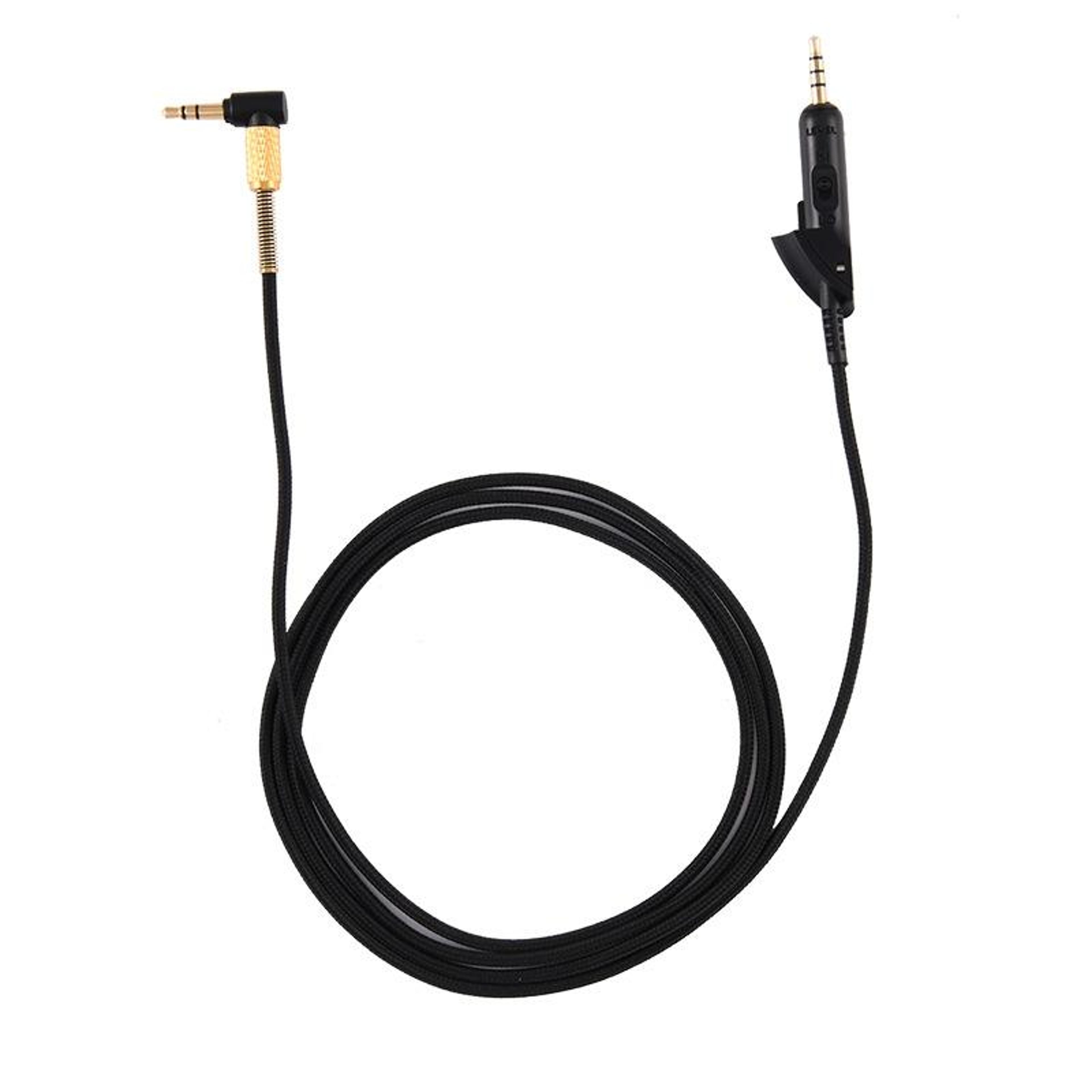 qc15 replacement cable 1.2m braided 3.5mm headphone audio cable with gold-plated connector