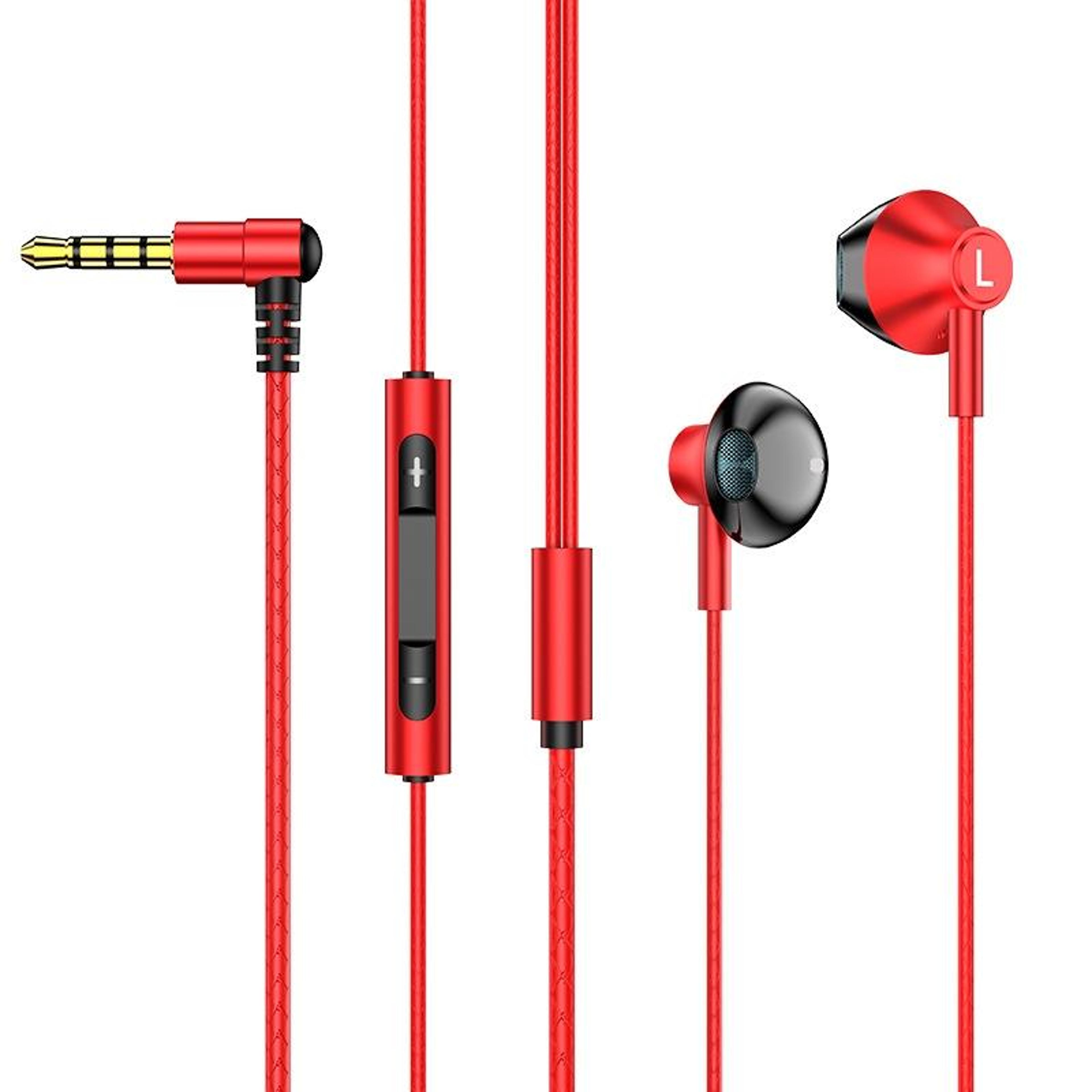 ts6800 3.5mm wired gaming earbuds with noise reduction and 90-degree metal plug