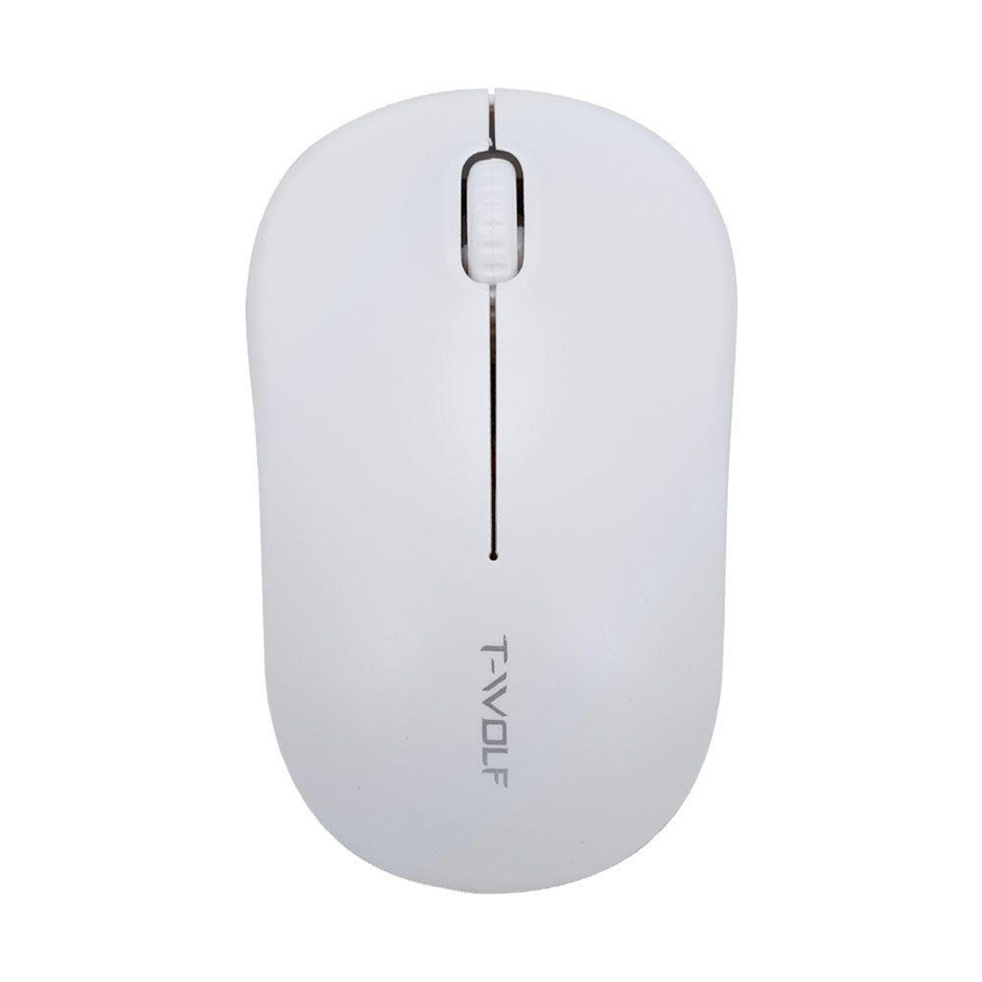 t-wolf q4 2.4ghz wireless gaming mouse ergonomic optical mouse for pc and laptop white
