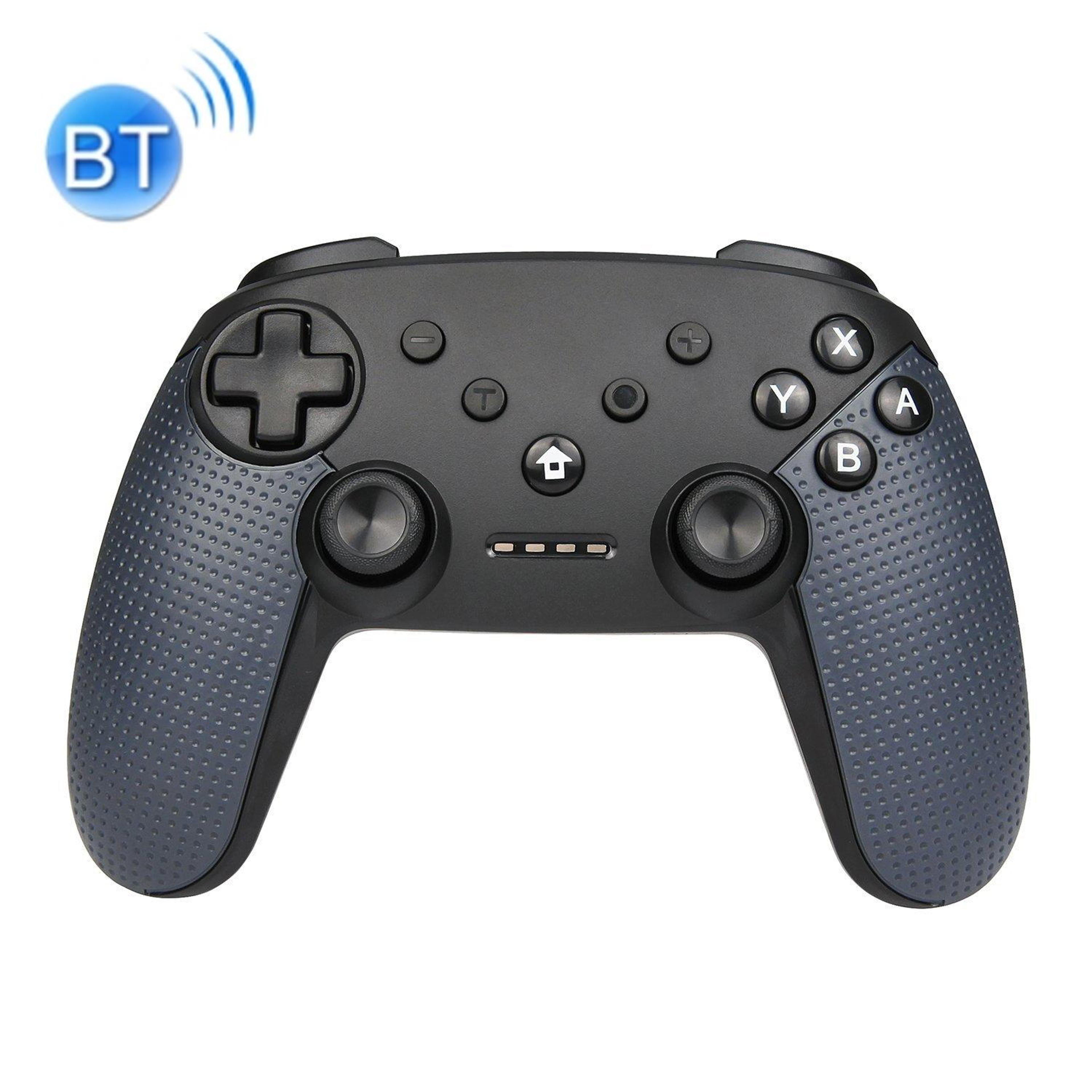 wireless switch controller bluetooth gamepad with turbo dual vibration and pc support black
