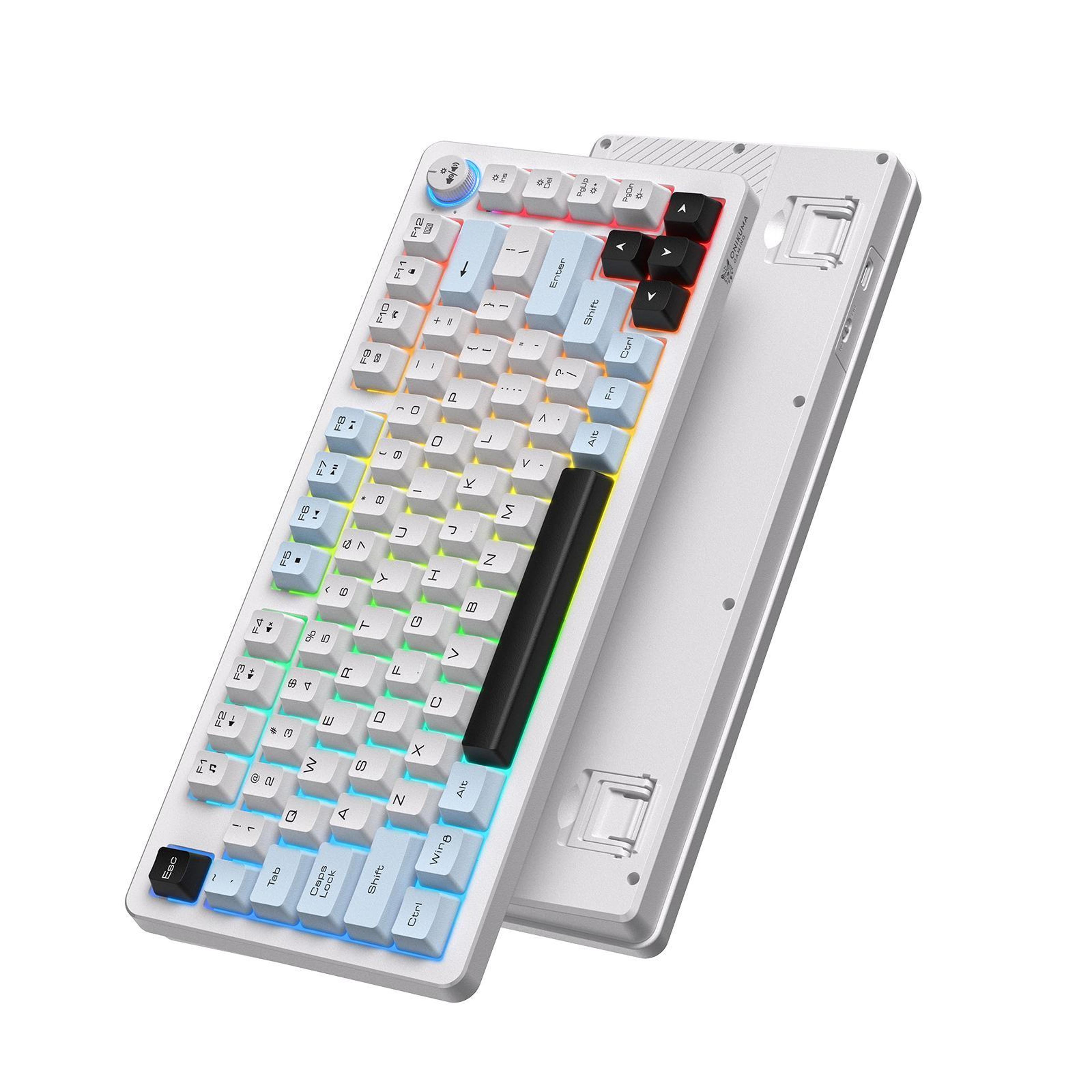 onikuma mt501 silent wireless mechanical keyboard with rgb and tri-mode connectivity