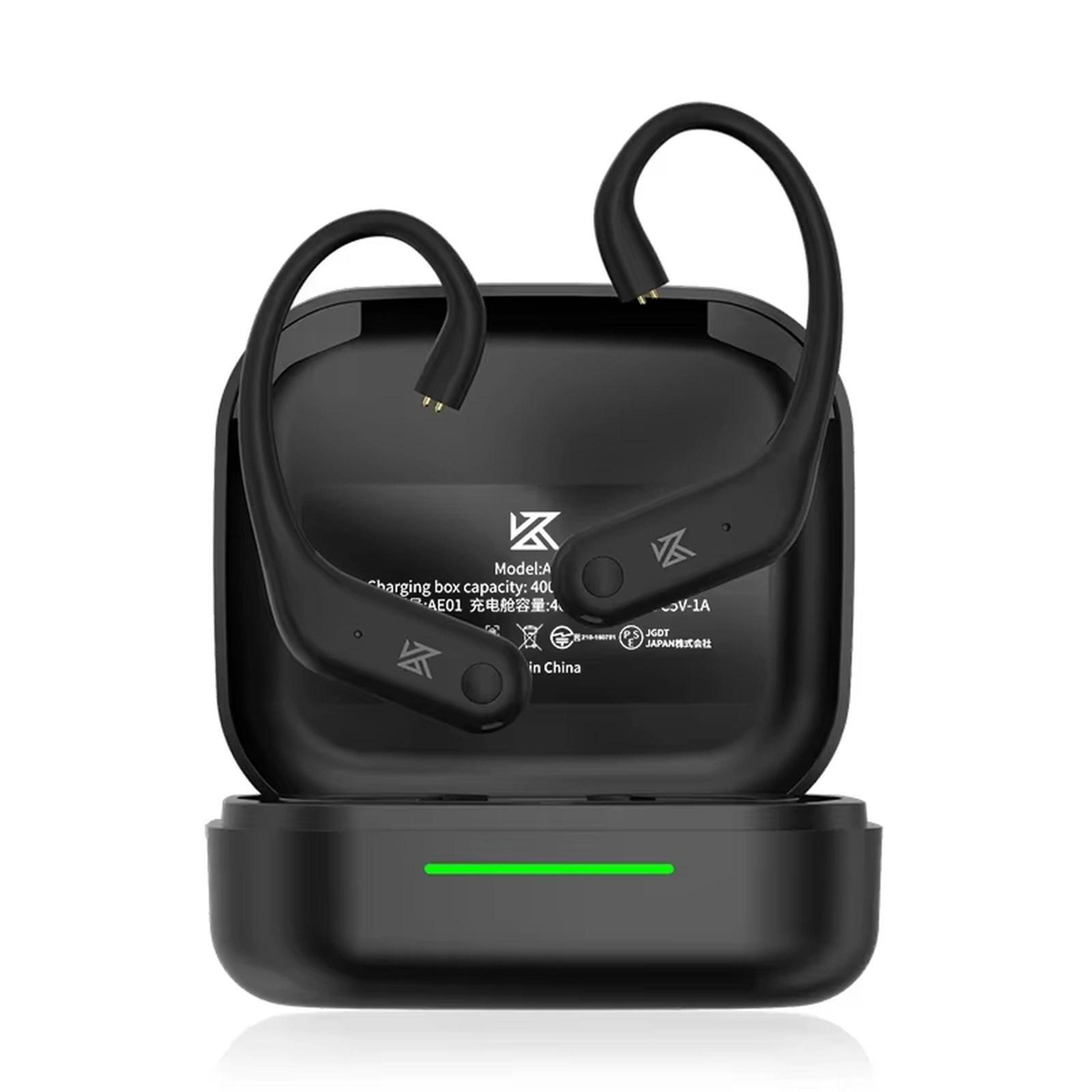 kz ae01 bluetooth 5.4 gaming earbuds with secure ear hooks and enc calls