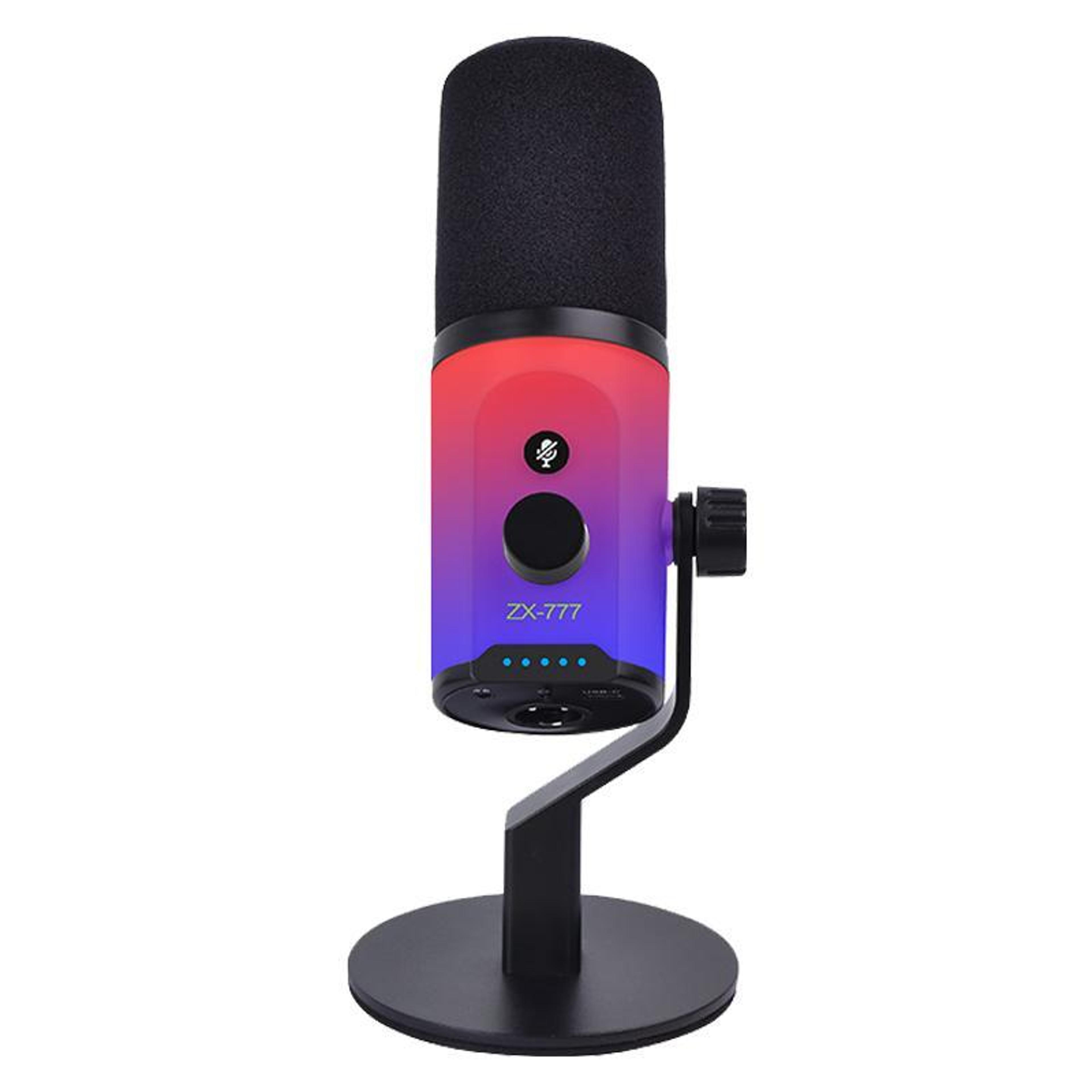 xtuga zx-777 rgb usb xlr dynamic microphone for streaming, gaming and recording