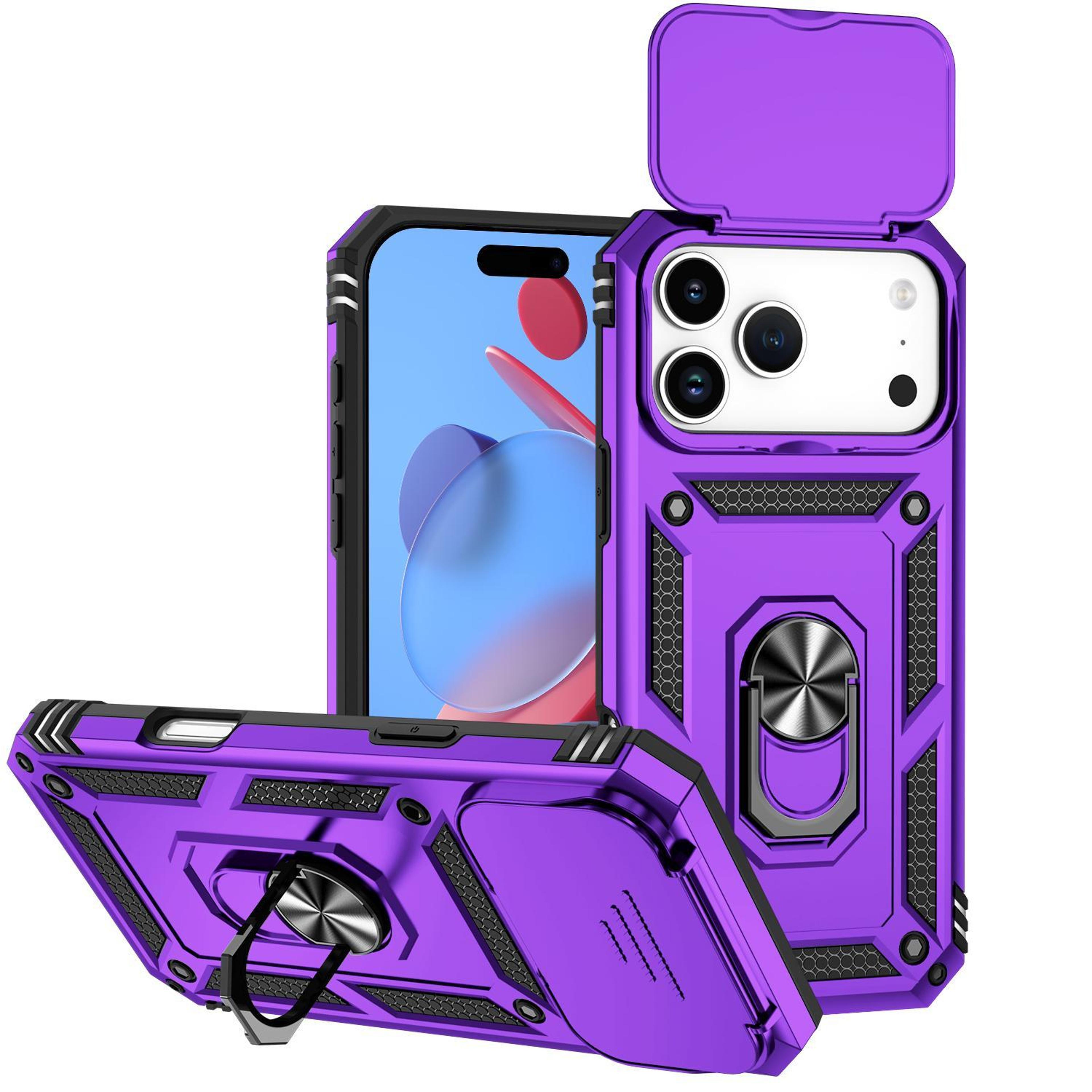 iphone 18 pro max case with sliding camera cover, ring holder and magnetic mount