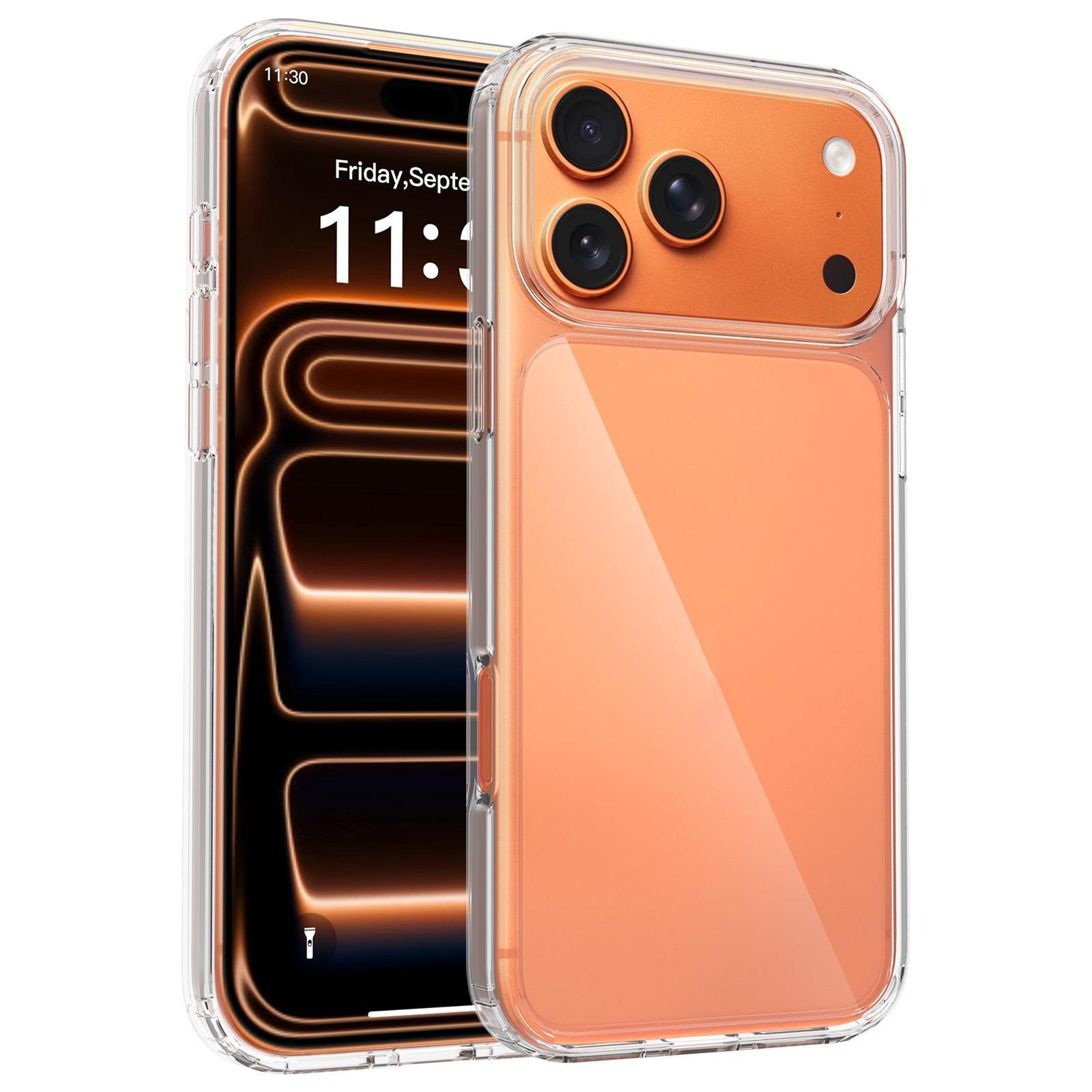 iphone 18 pro max case clear 1.5mm scratch-resistant tpu acrylic slim cover