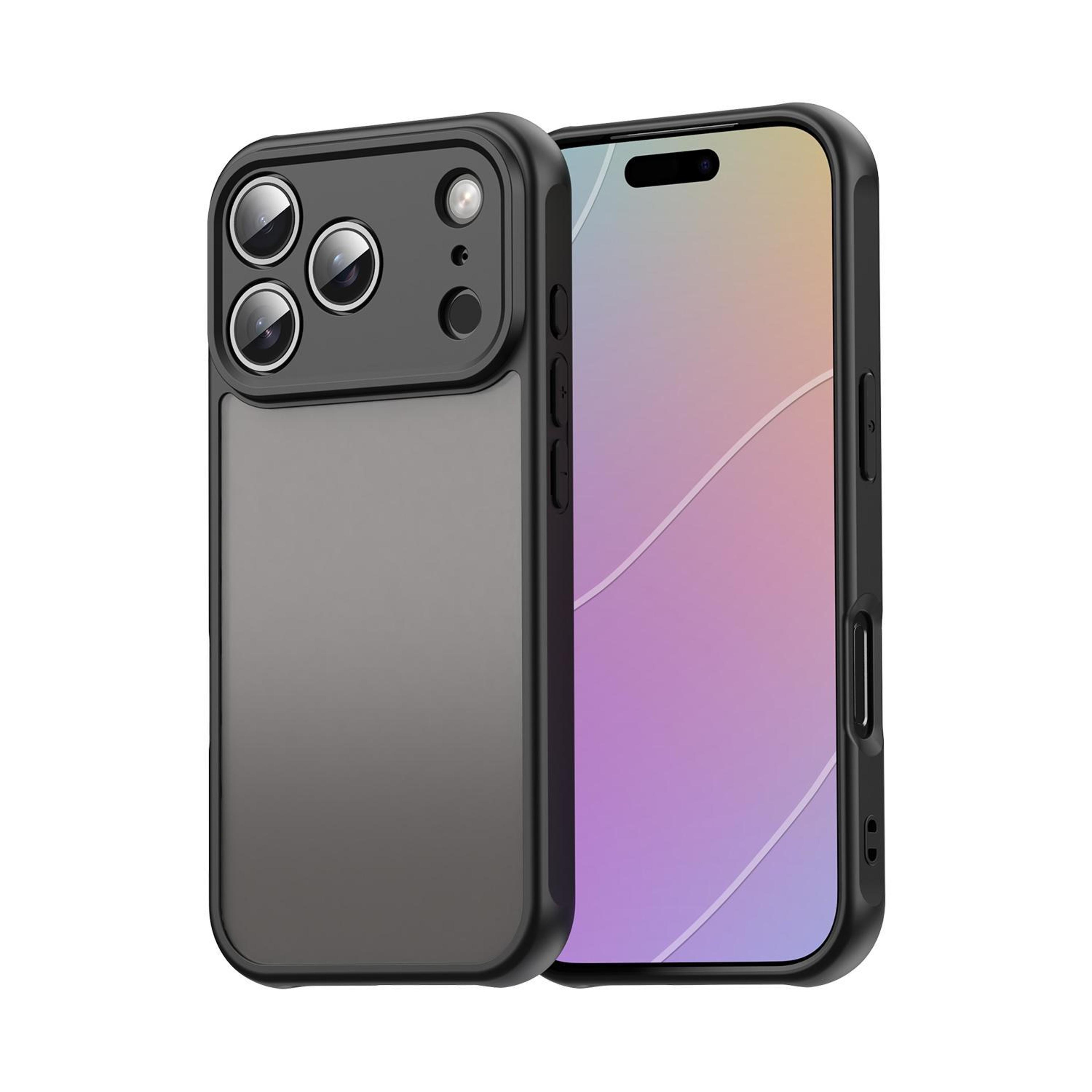 fan dun iphone 18 pro case with frosted tpu pc hybrid protection