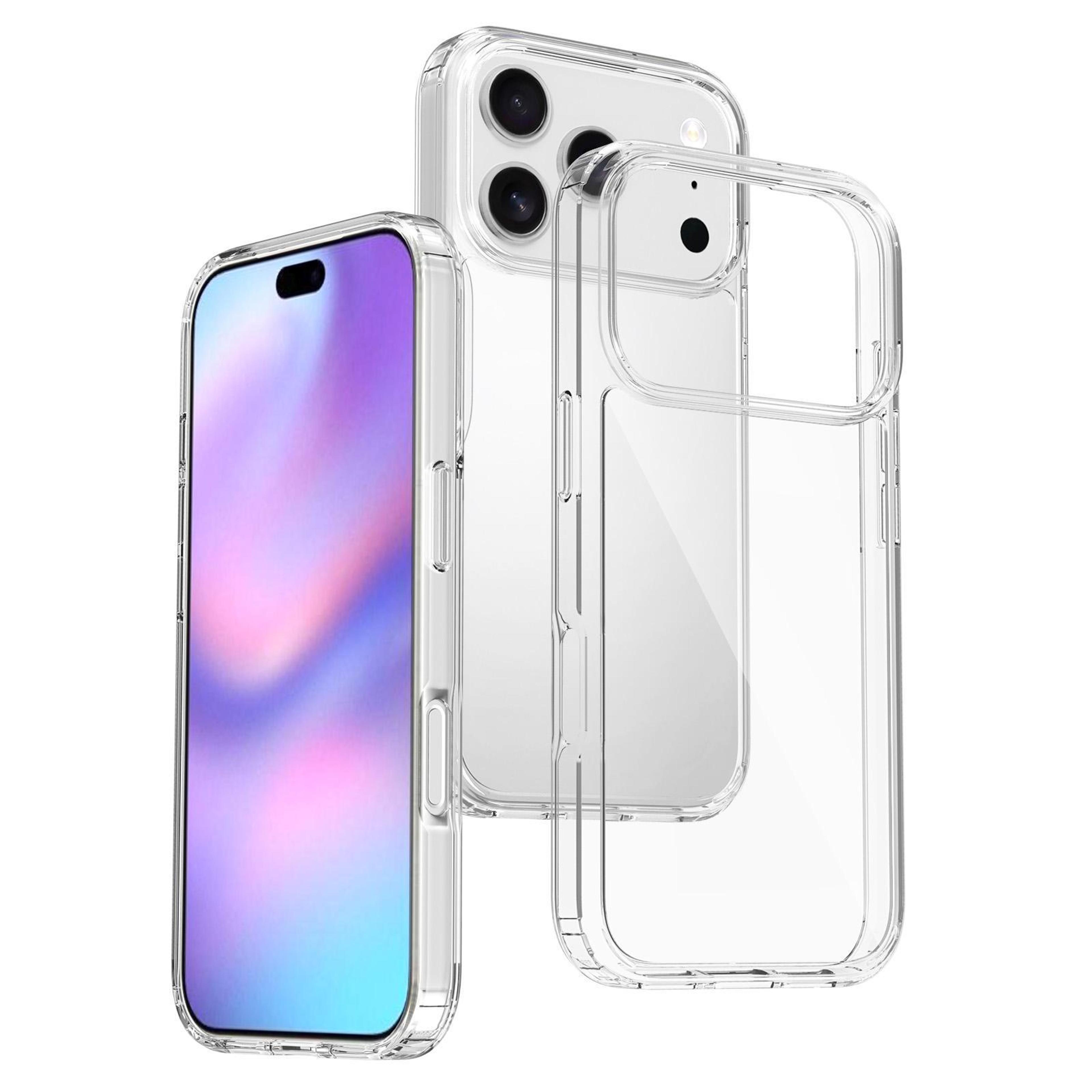 clear iphone 18 pro case with scratch-resistant acrylic tpu protection