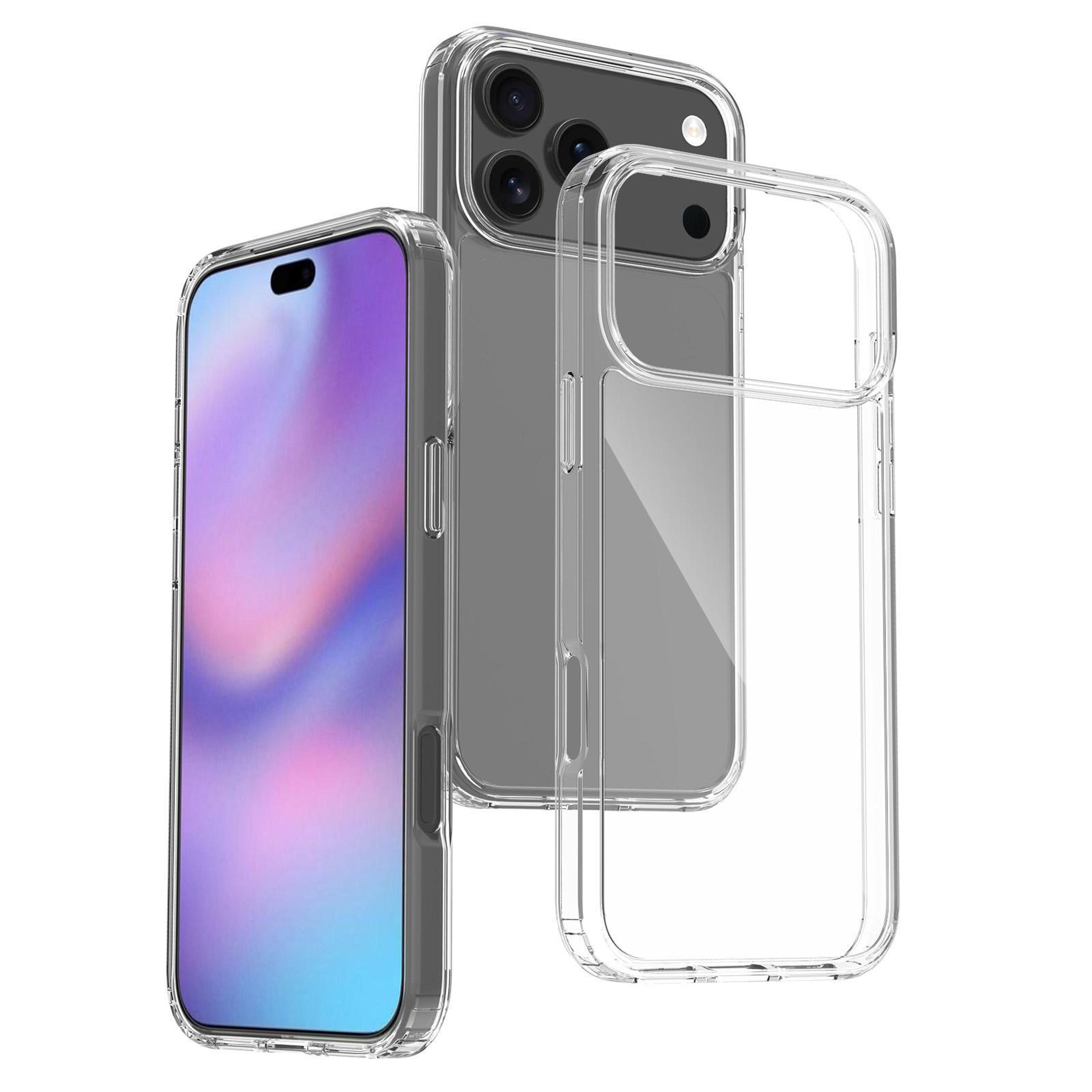 iphone 18 pro max case clear scratchproof acrylic tpu protective cover