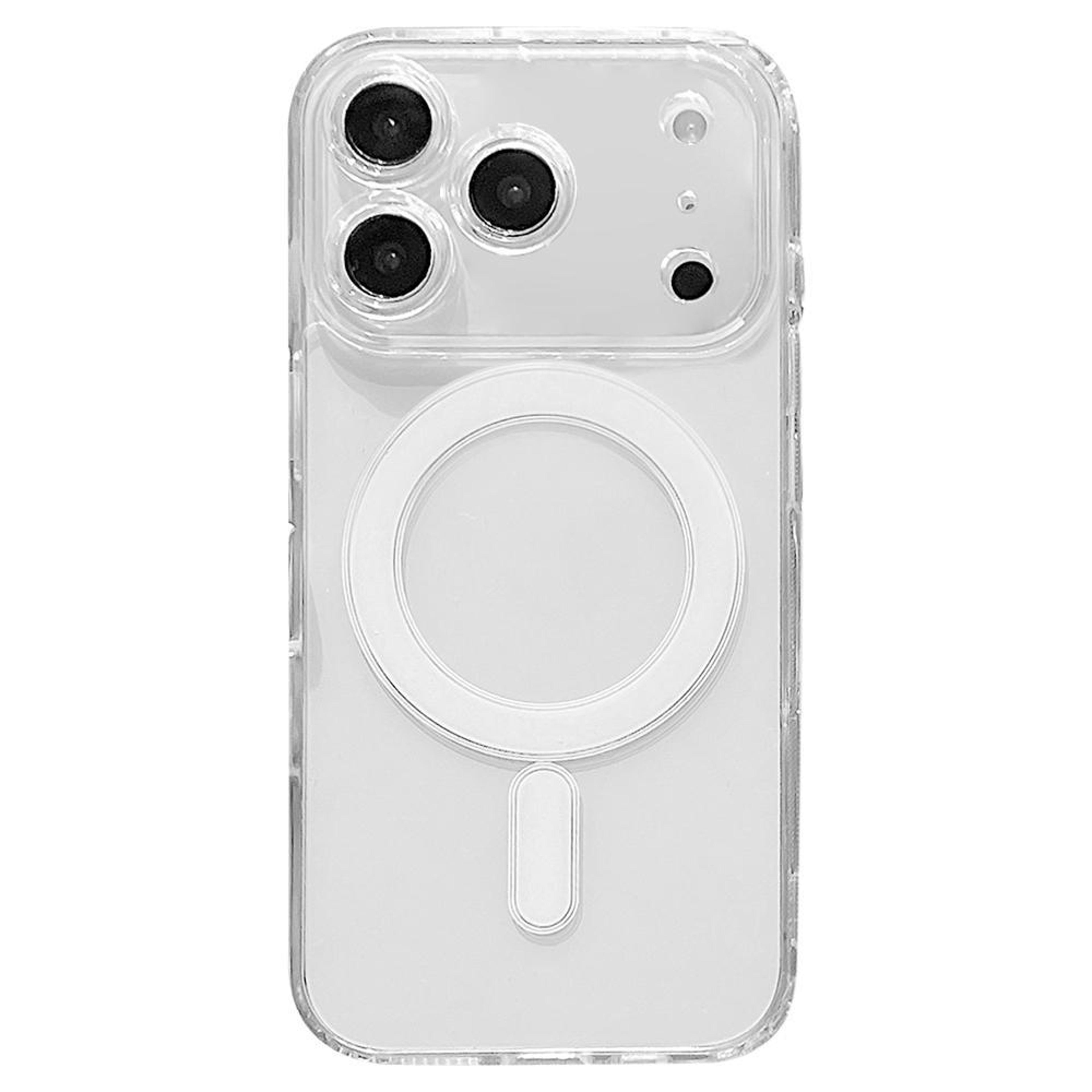 iphone 18 pro max clear magsafe case with magnetic charging and slim tpu protection