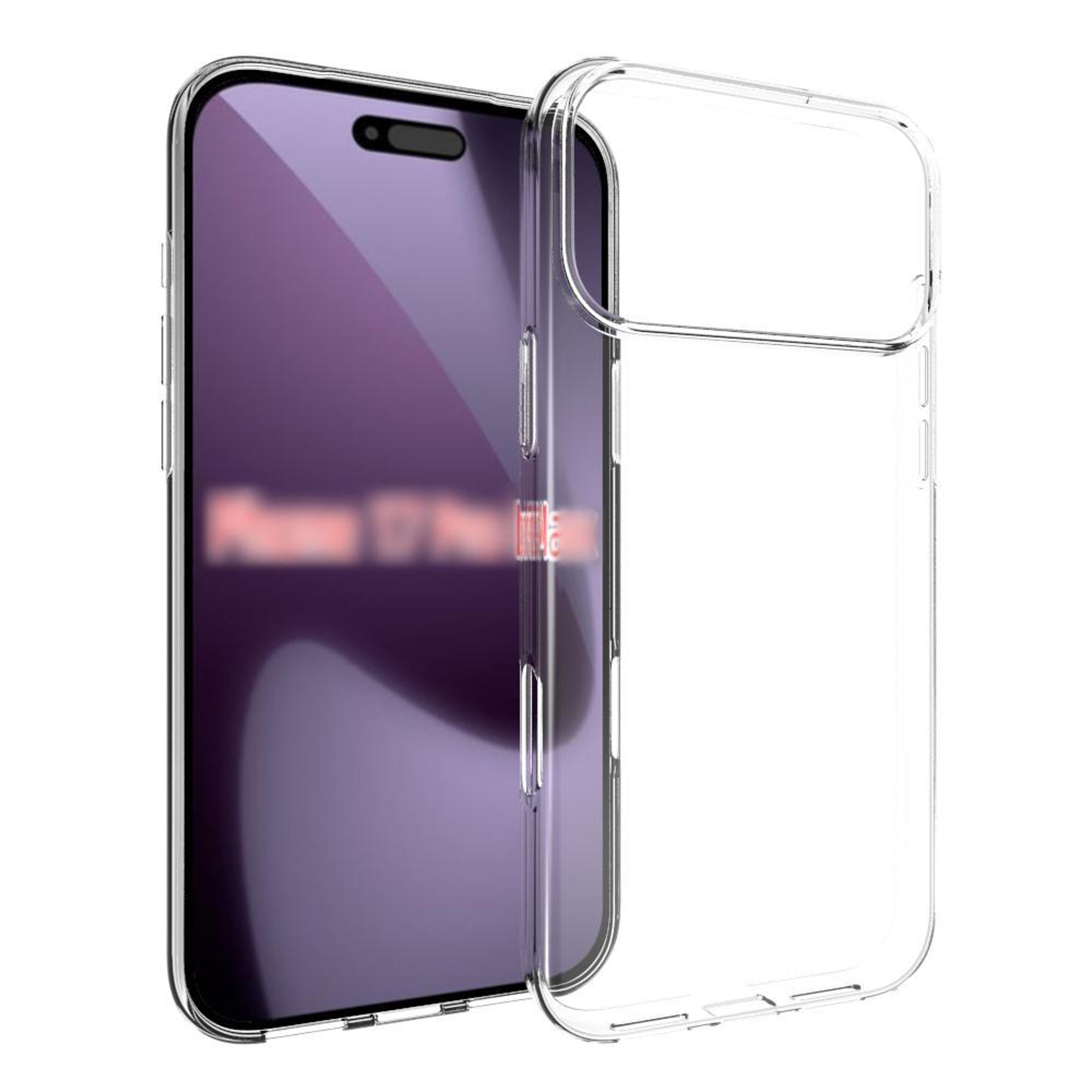 iphone 18 pro max clear tpu case with slim scratch protection