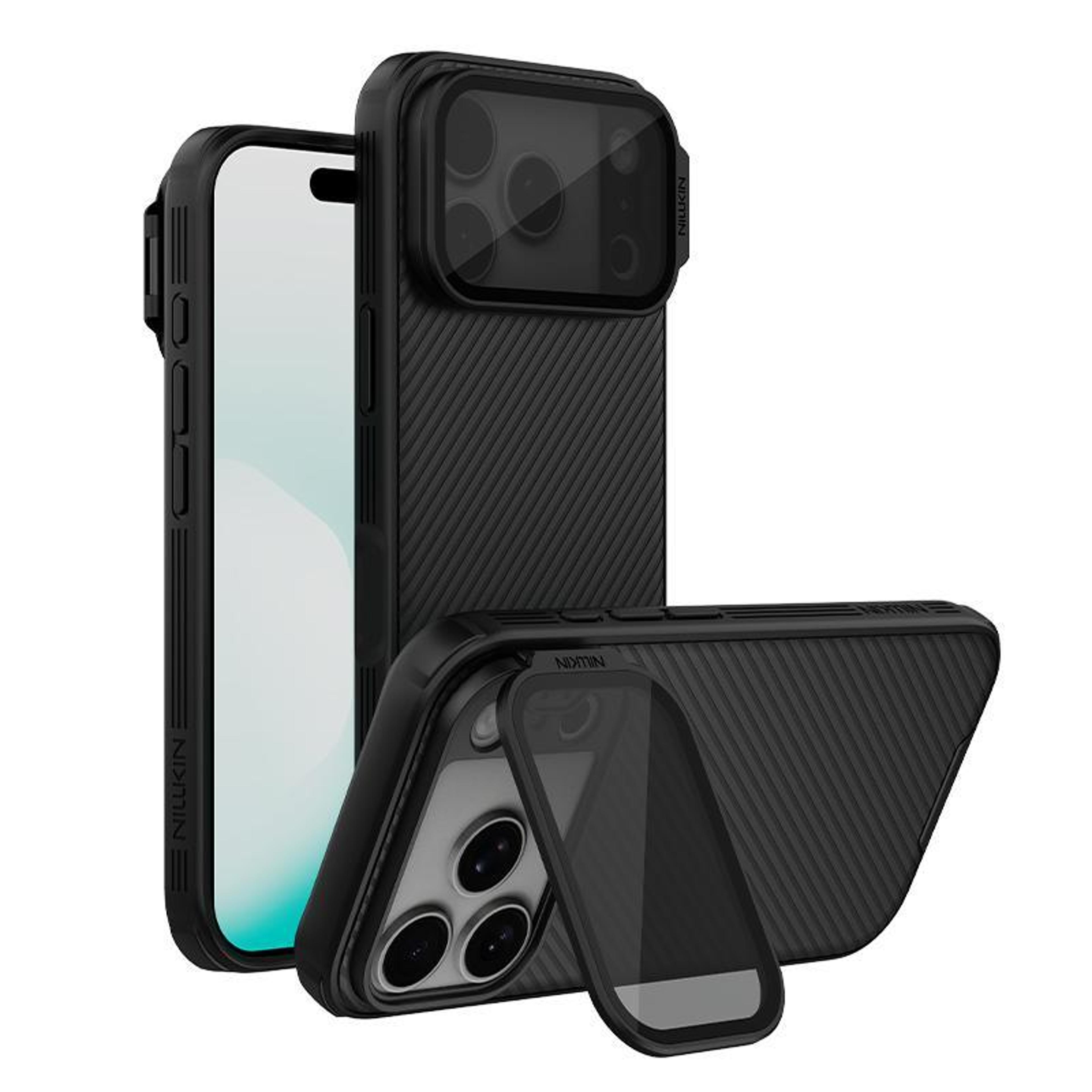 nillkin camshield magsafe iphone 18 pro case with camera cover and textured clear back