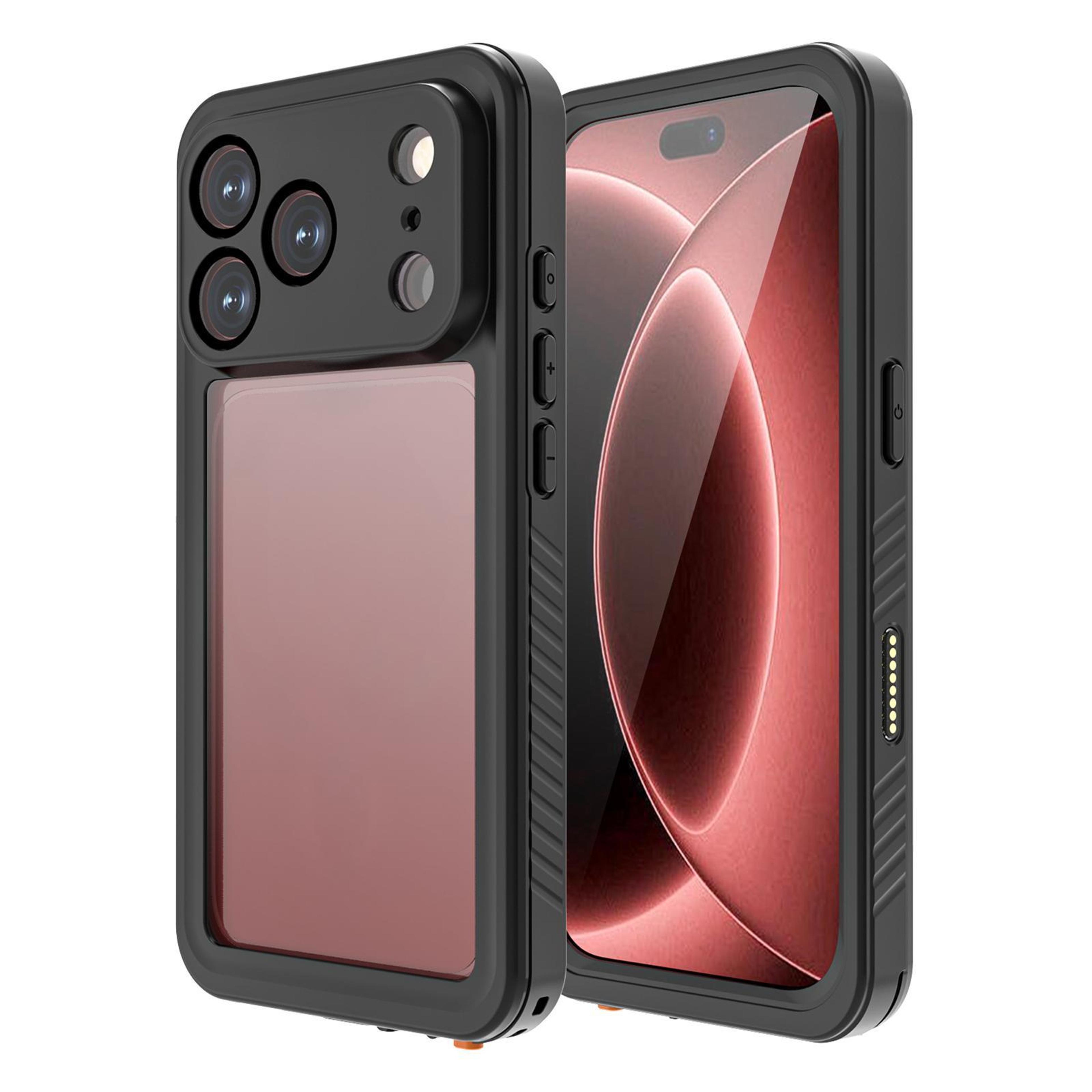 iphone 18 pro max waterproof case with ip68 pc and tpu protection