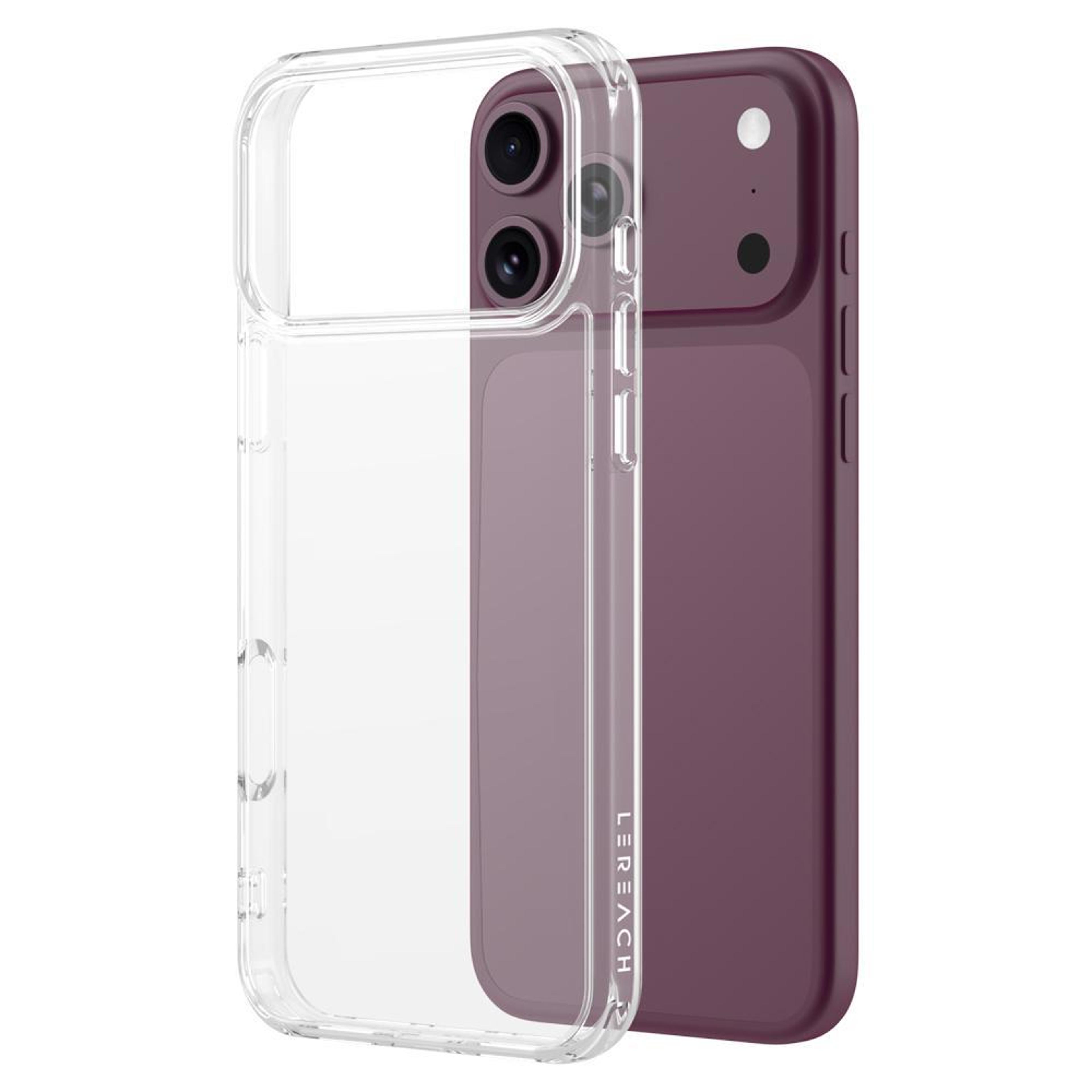 lereach iphone 18 pro max clear shockproof case with reinforced corner protection