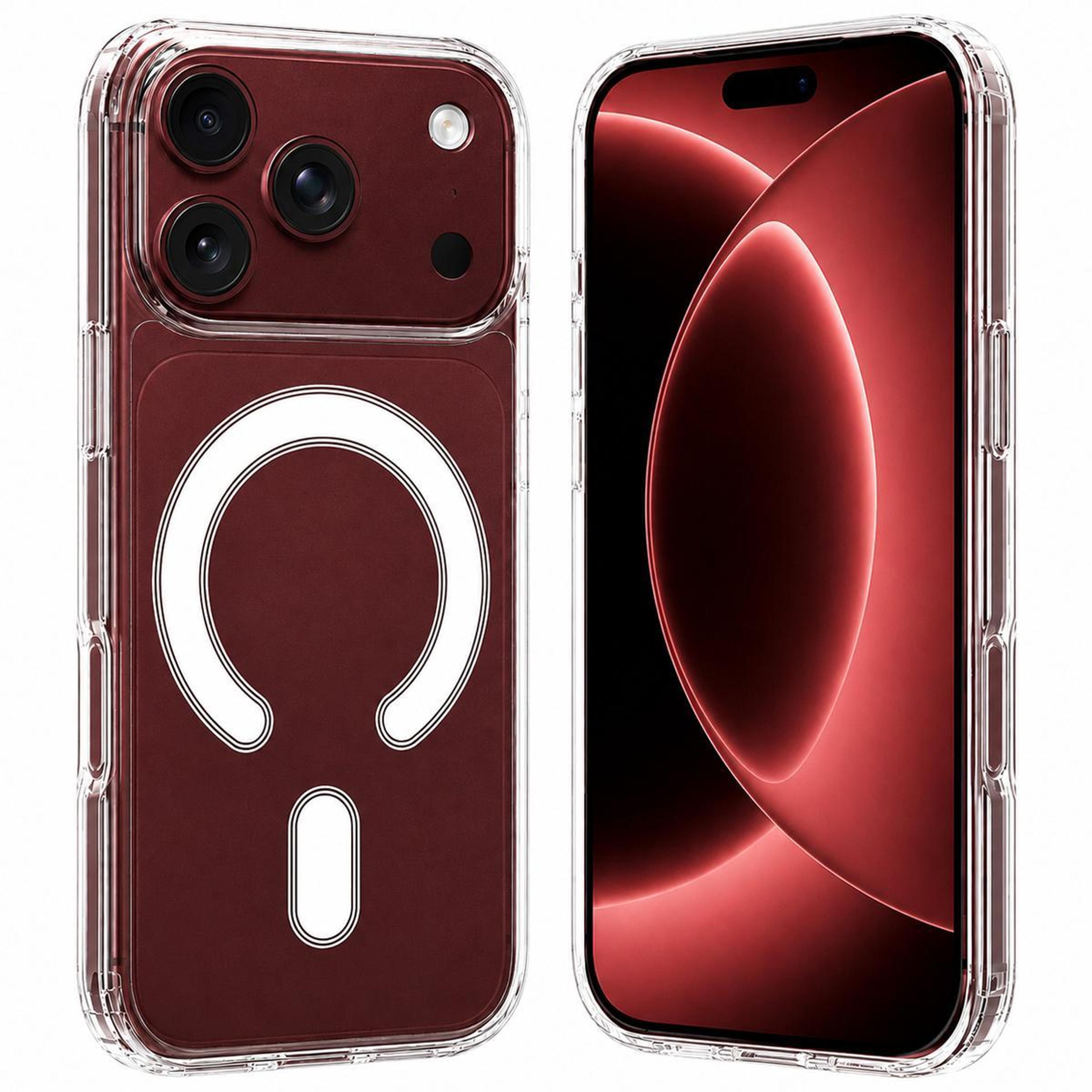 iphone 18 pro max case, magsafe clear case, clear tpu phone case, magnetic phone case