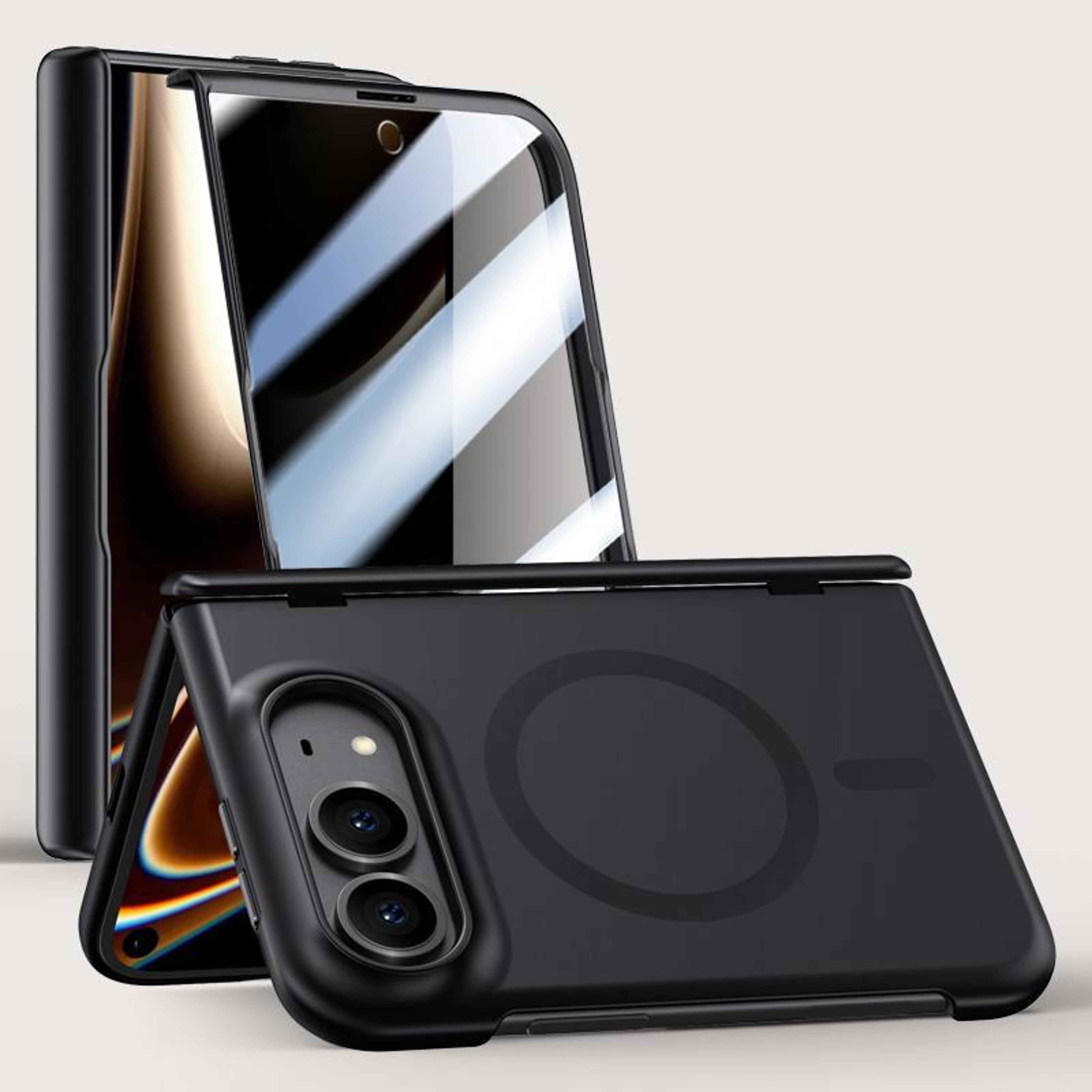 iphone duo privacy screen magnetic case with tempered glass protection