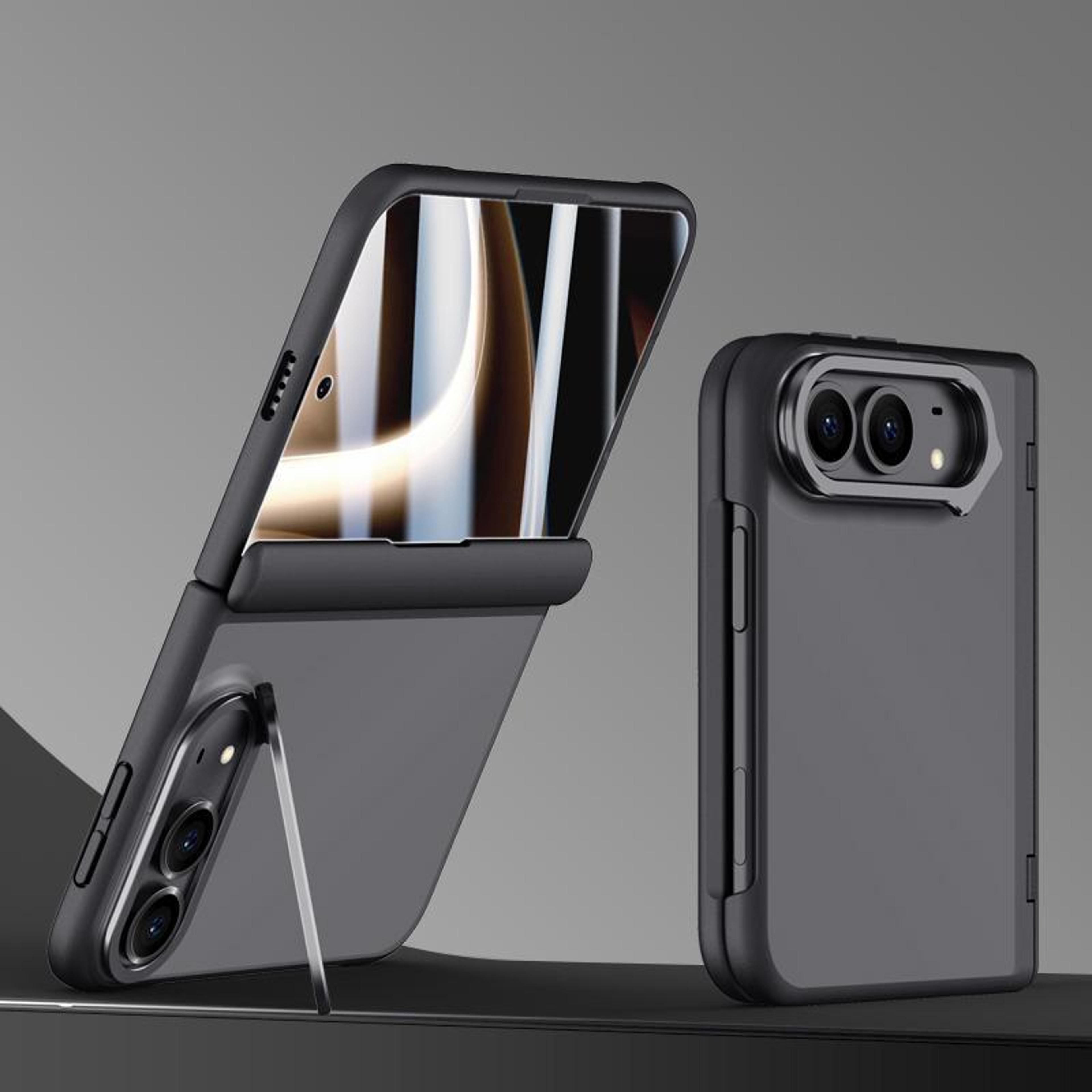iphone duo full coverage case with tempered glass screen protector and 360 camera stand