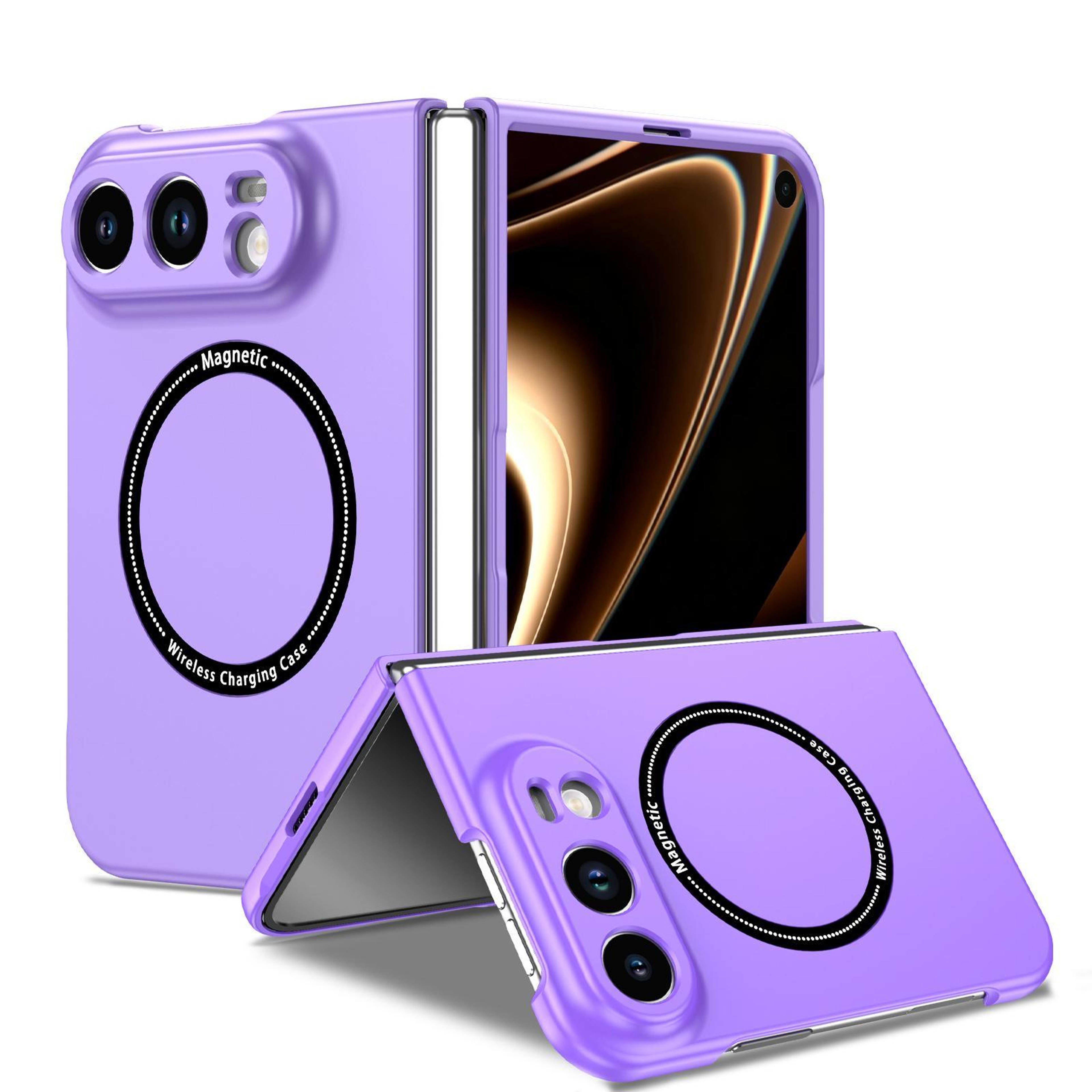 iphone duo magsafe magnetic slim protective case in purple