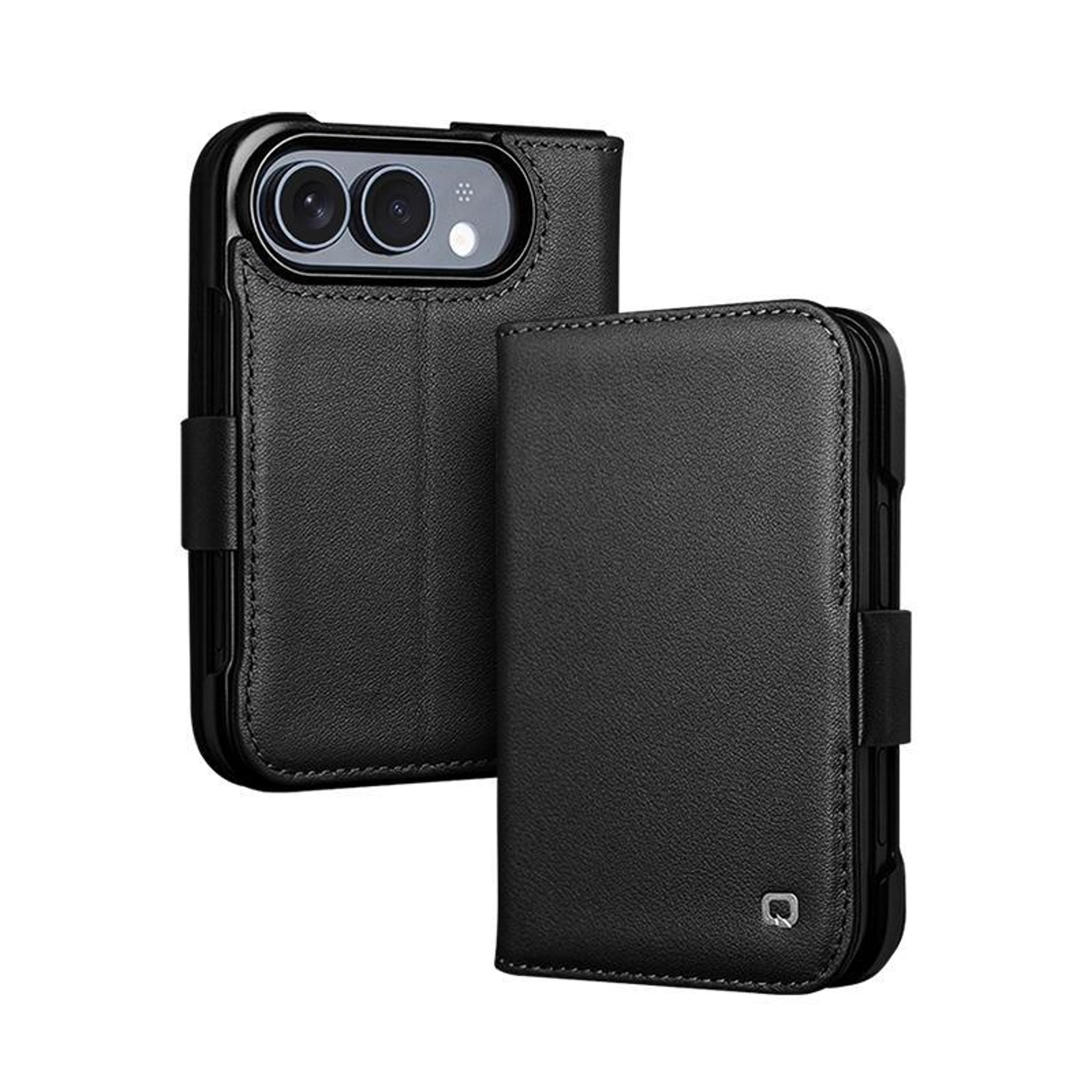 qialino genuine leather iphone duo case with slim protective design