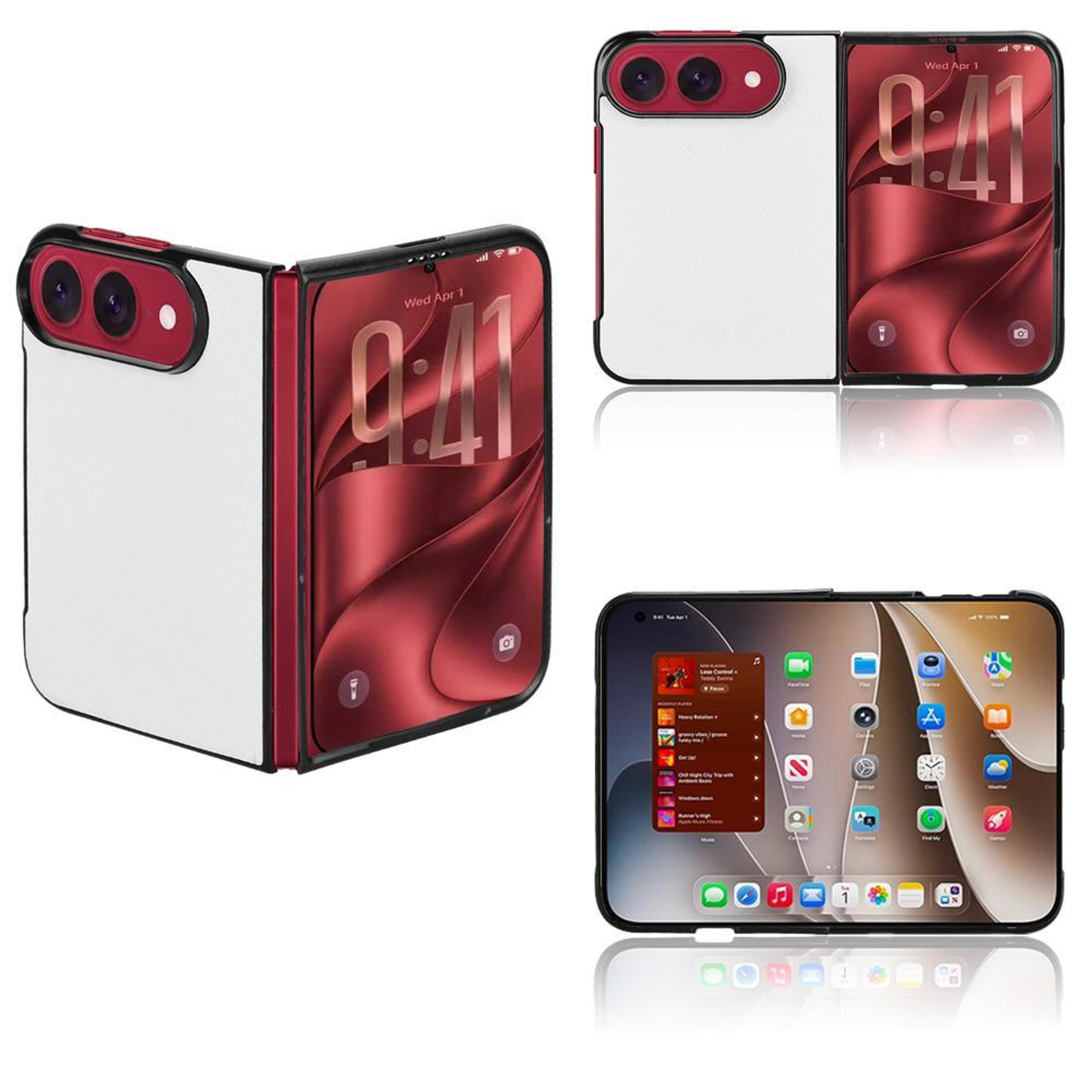 iphone duo phone case with pu leather finish and slim protective pc shell
