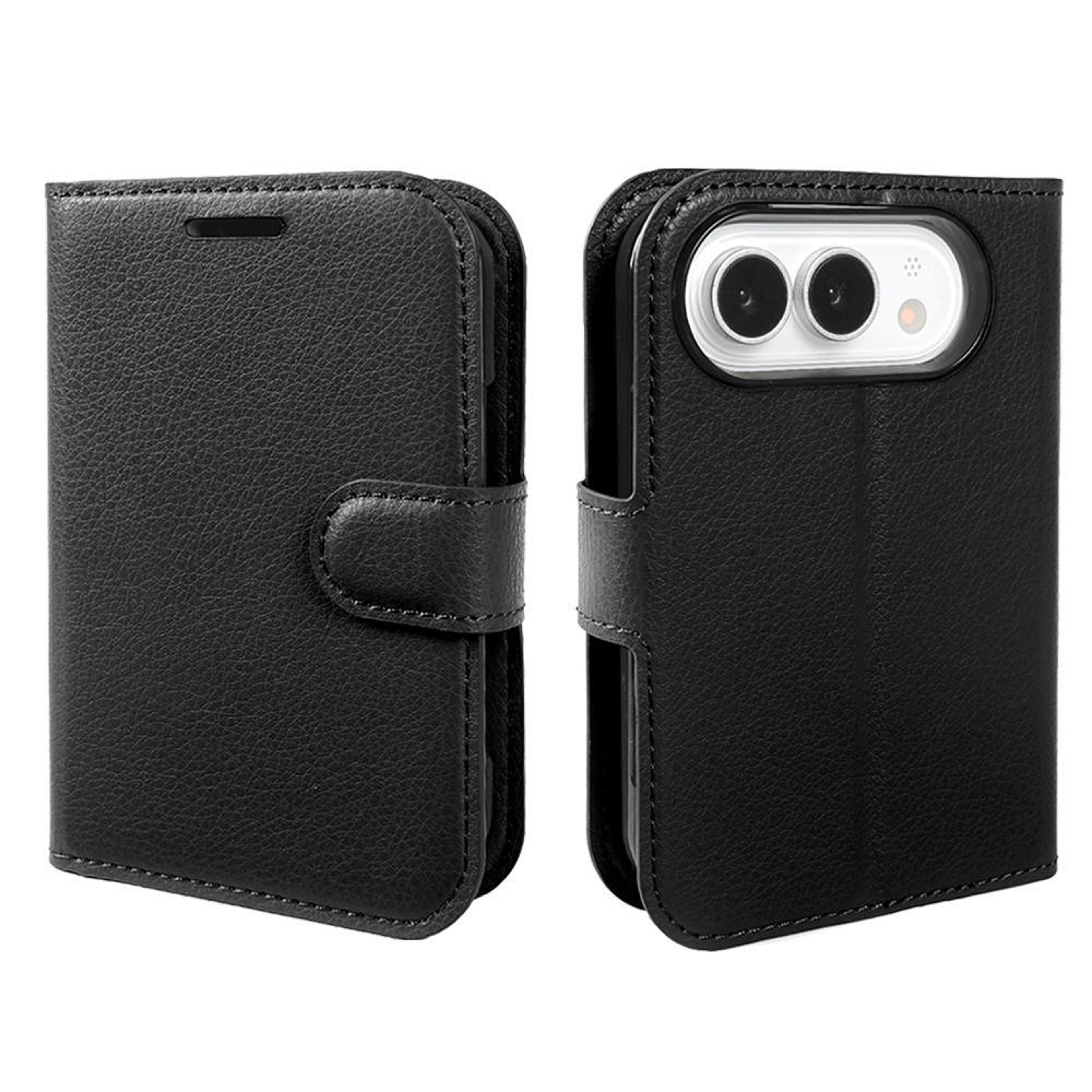iphone duo pu leather wallet case with card holder, stand and full-corner protection
