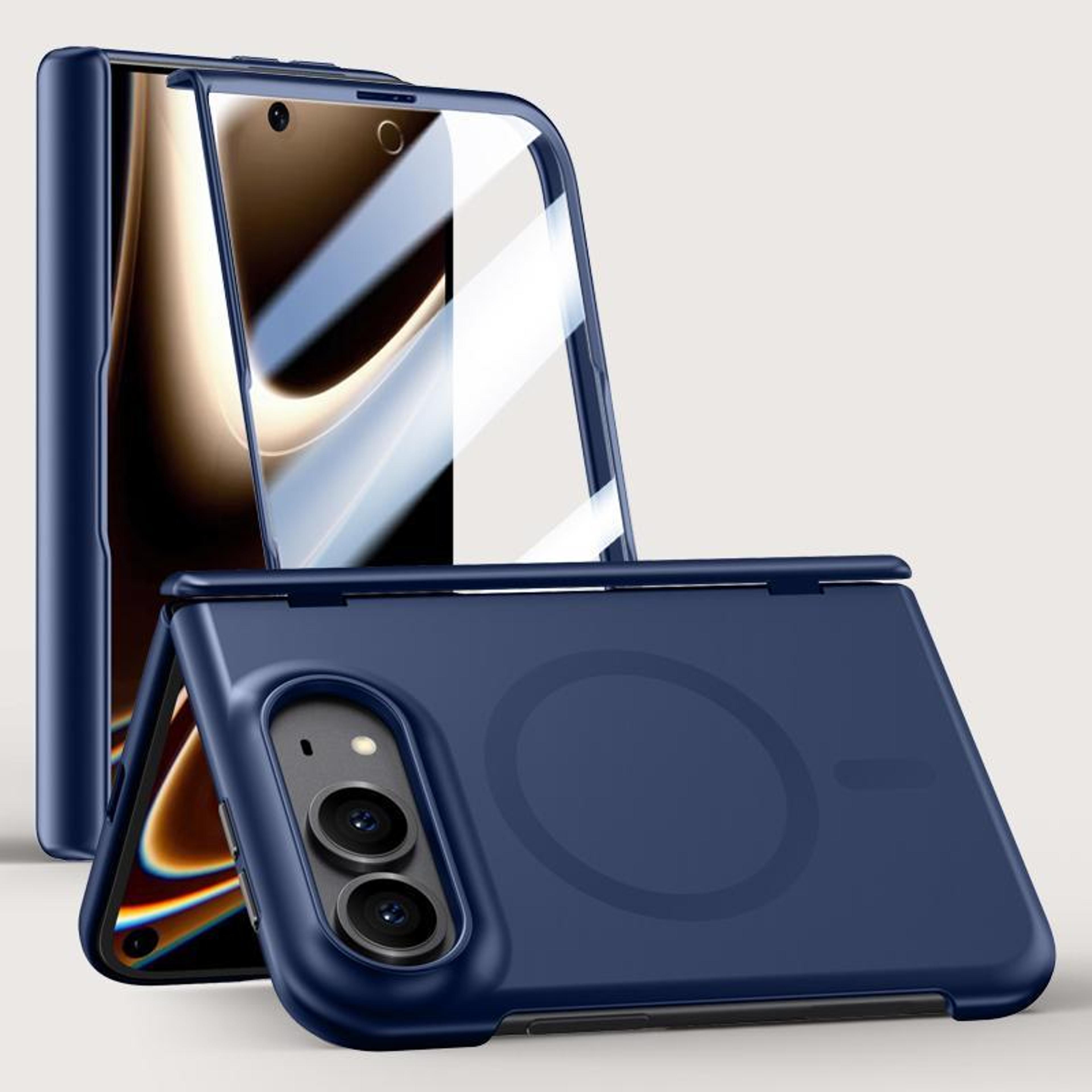 iphone duo magnetic case with tempered glass screen protector and 180° folding hinge