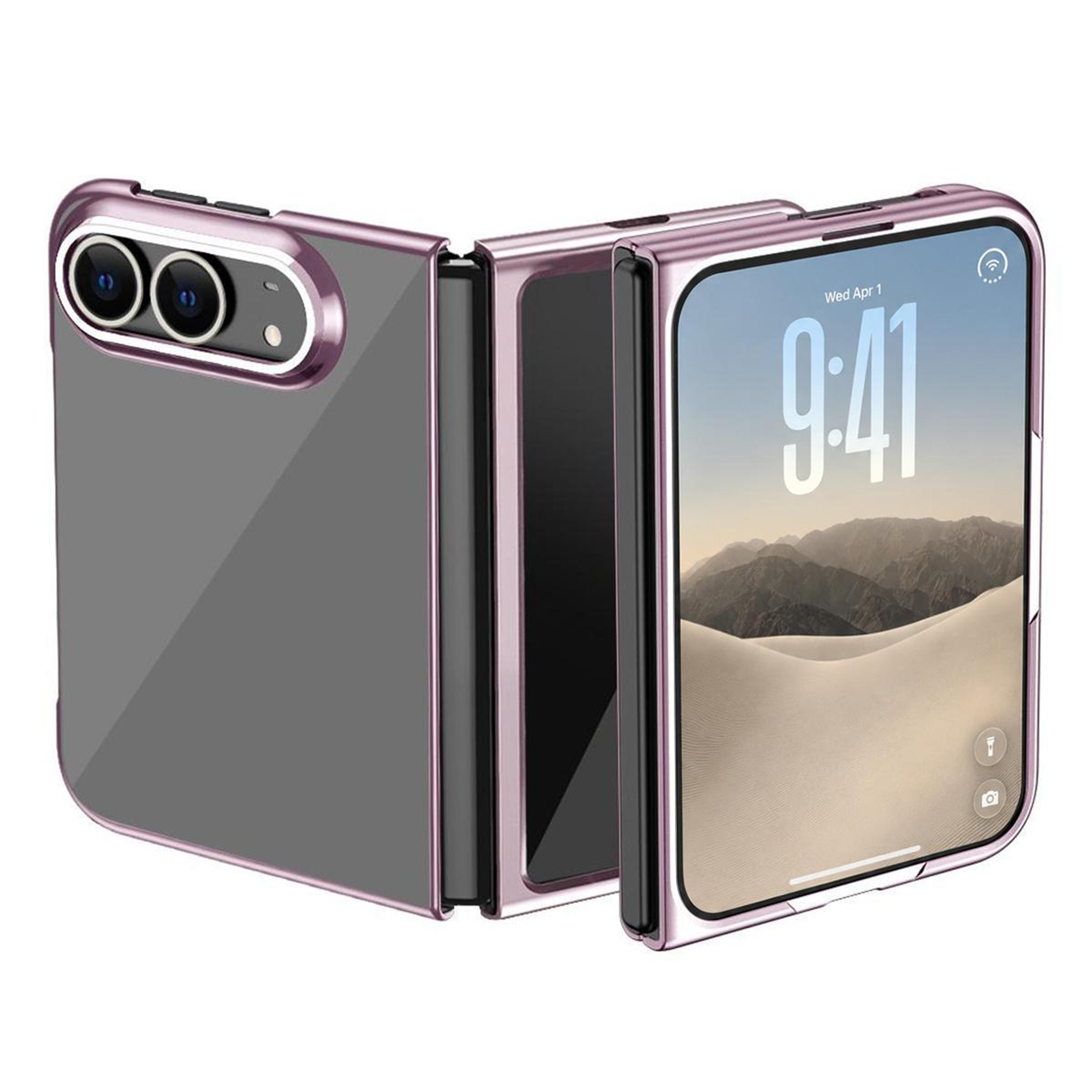 iphone duo clear shockproof phone case with rose gold electroplated frame
