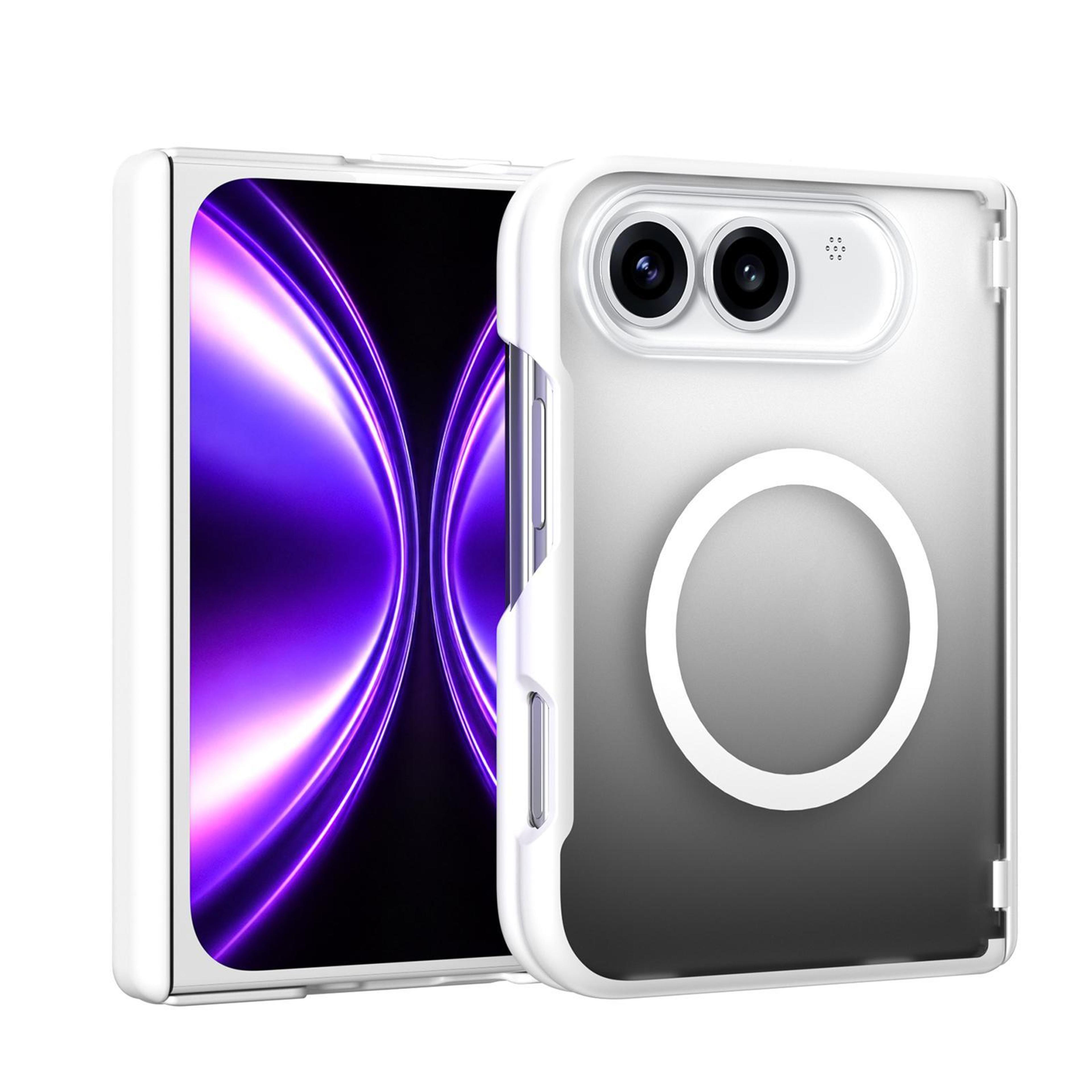 iphone duo magnetic phone case with spring hinge protection and wireless charging support