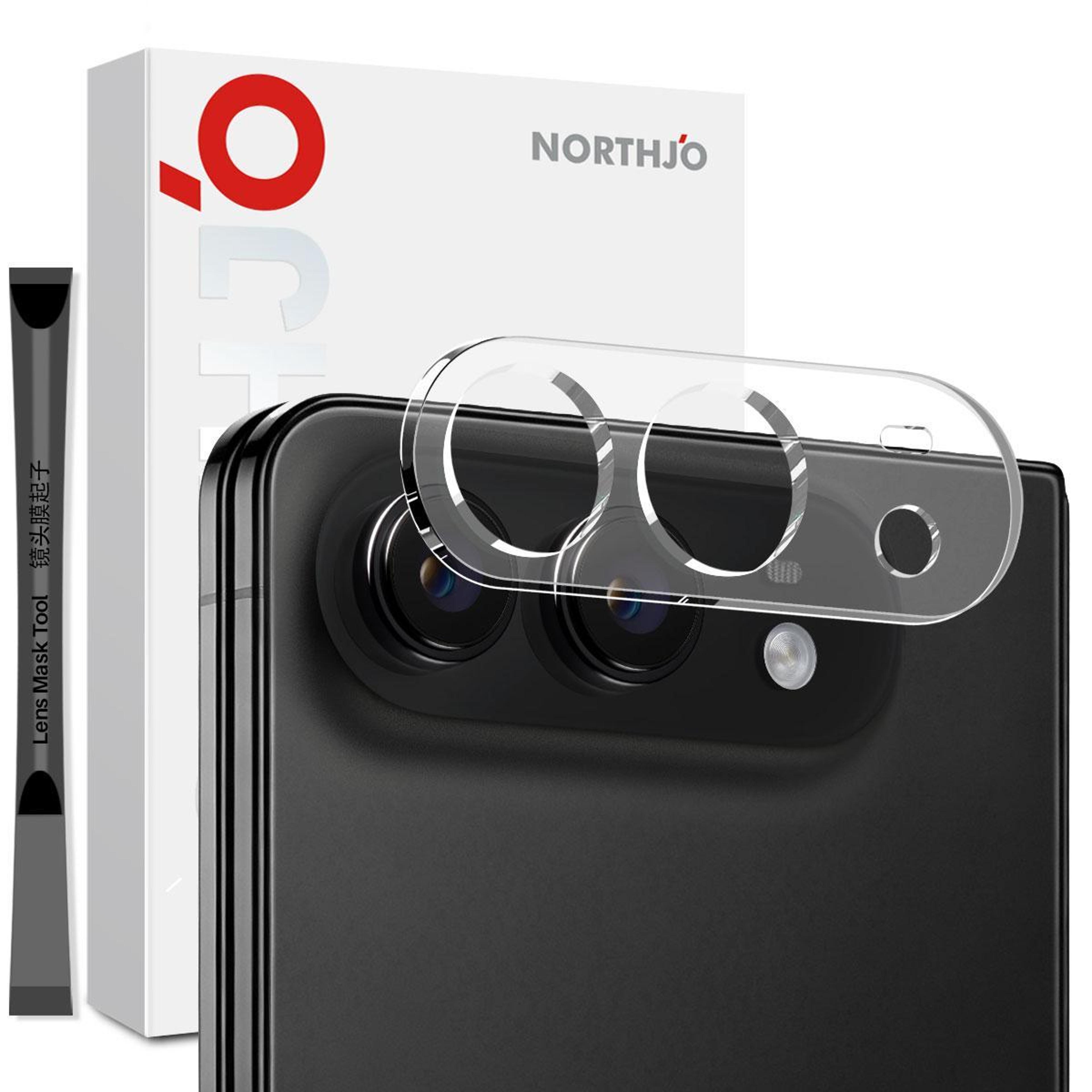 northjo iphone camera lens protector 9h tempered glass hd clear case-friendly cover