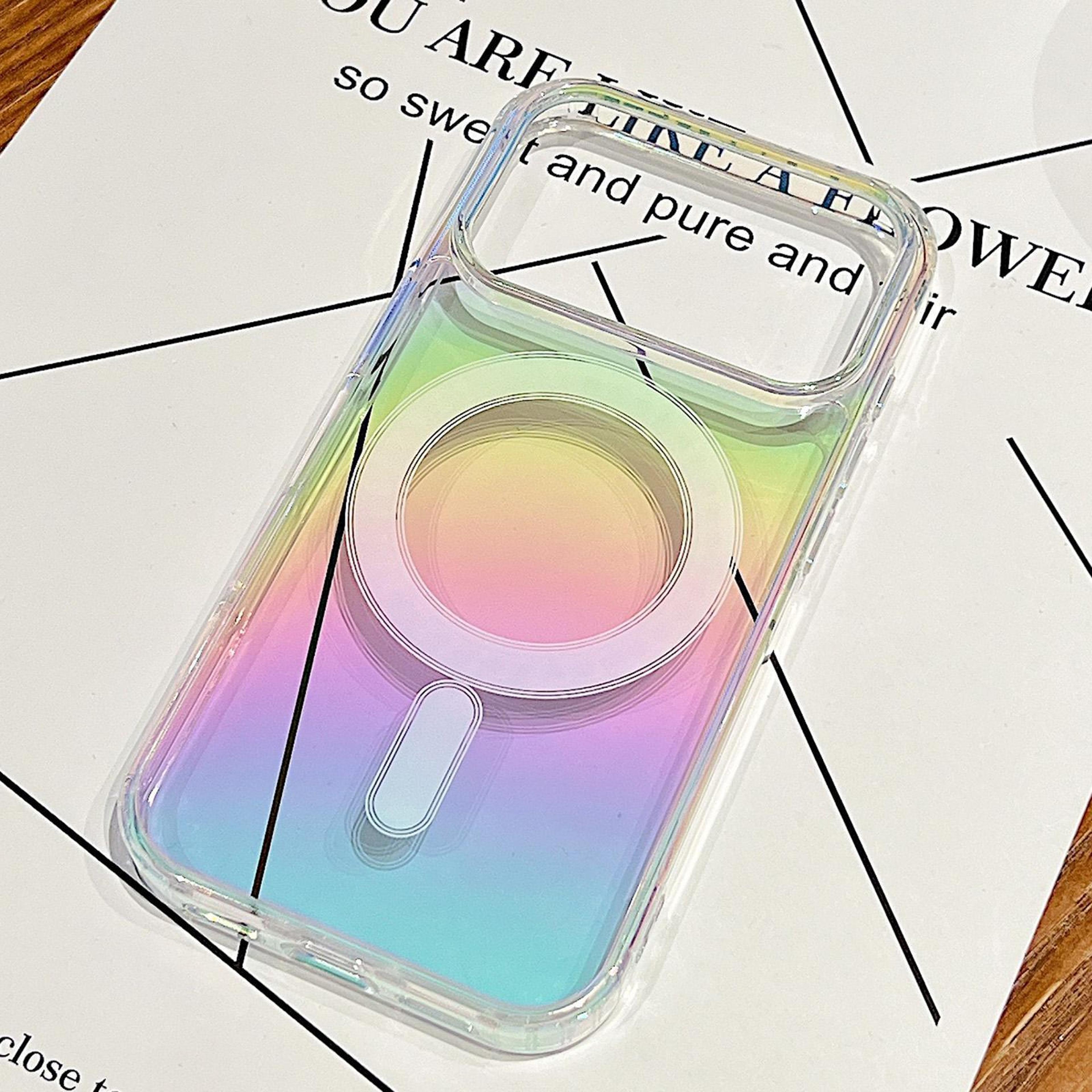 rainbow iphone 18 pro max magsafe airbag shockproof case