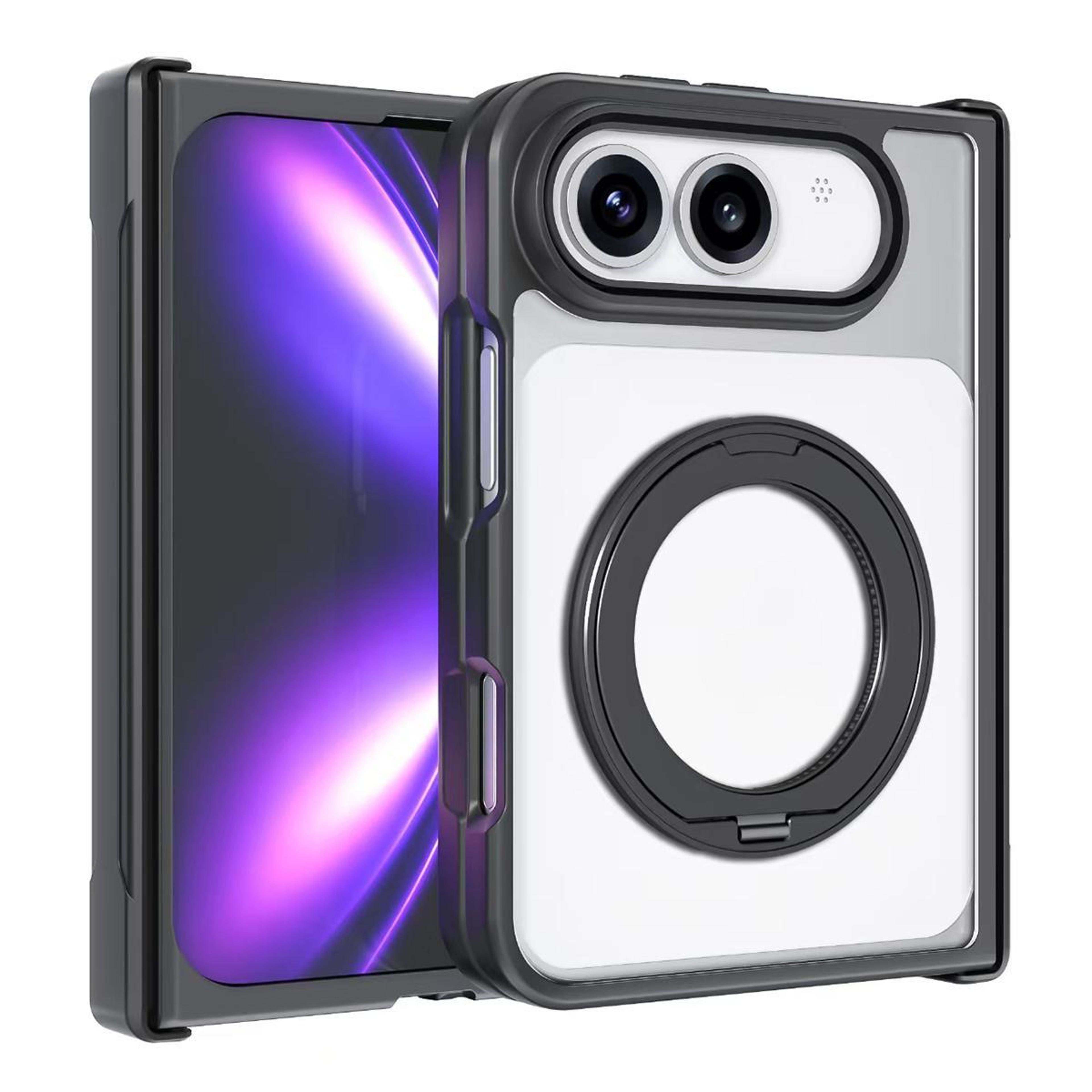 duo armor magnetic iphone case with ring holder and kickstand