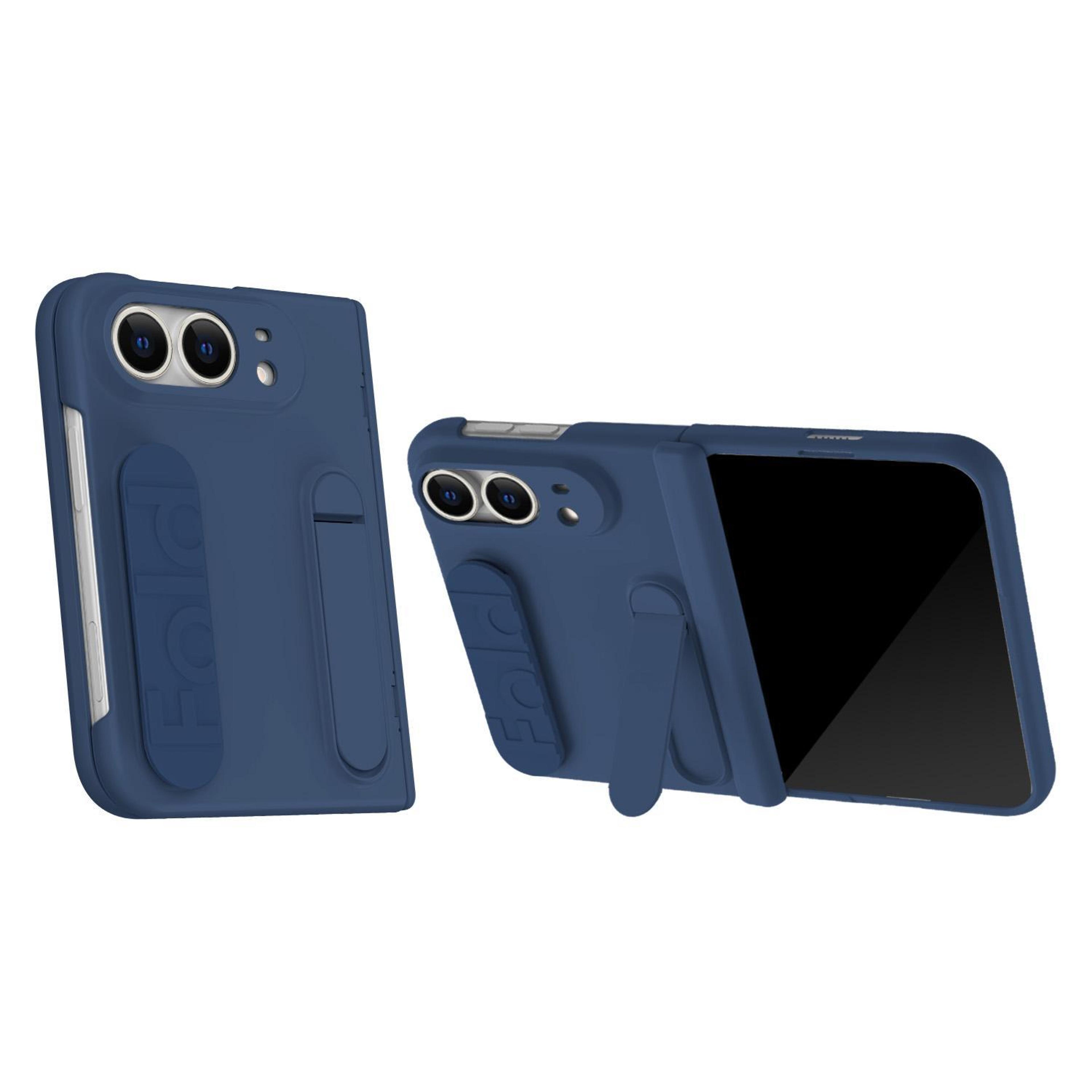 duo bazher shockproof iphone case with tempered glass back and holder