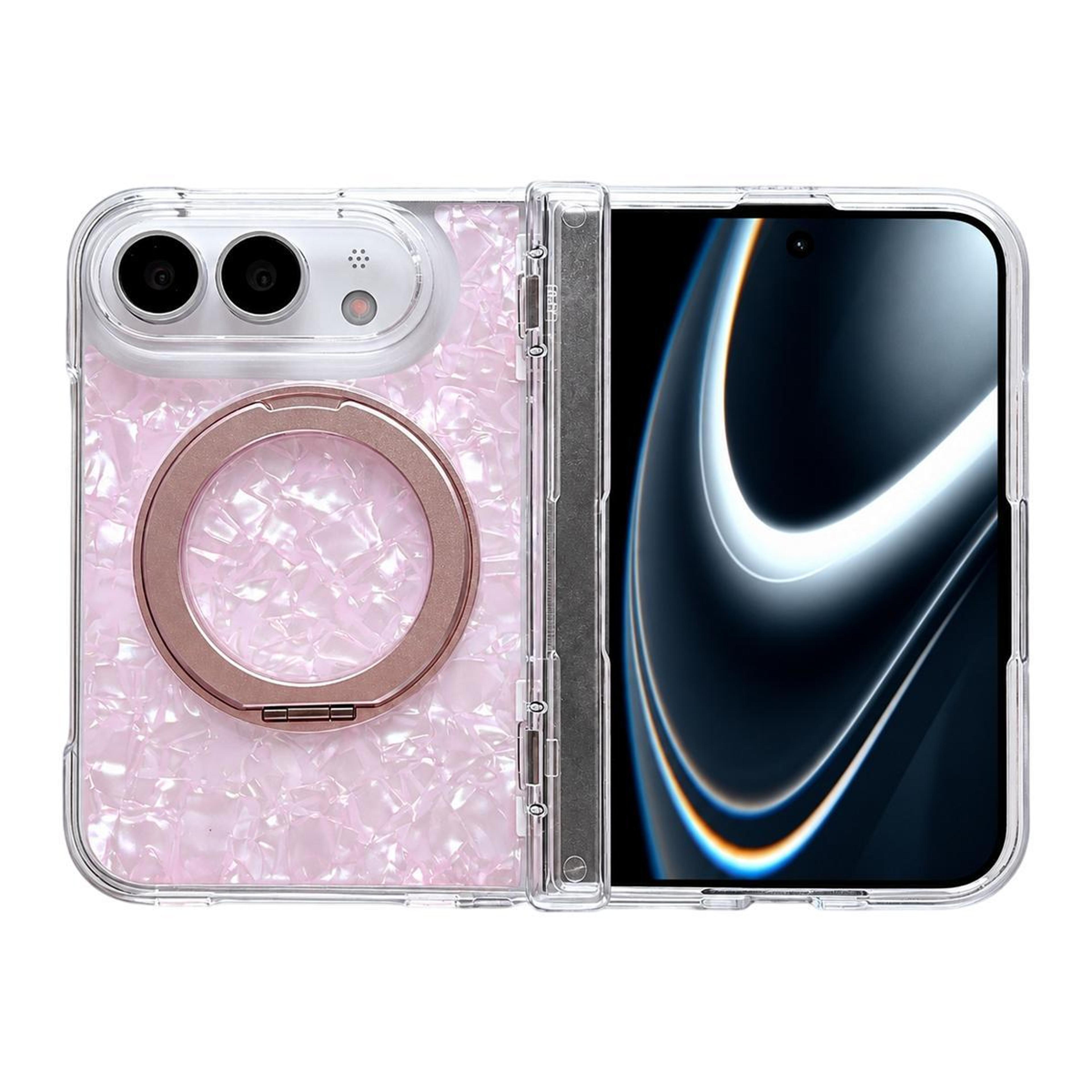 iphone duo magnetic phone case with 360 kickstand, slim protective cove
