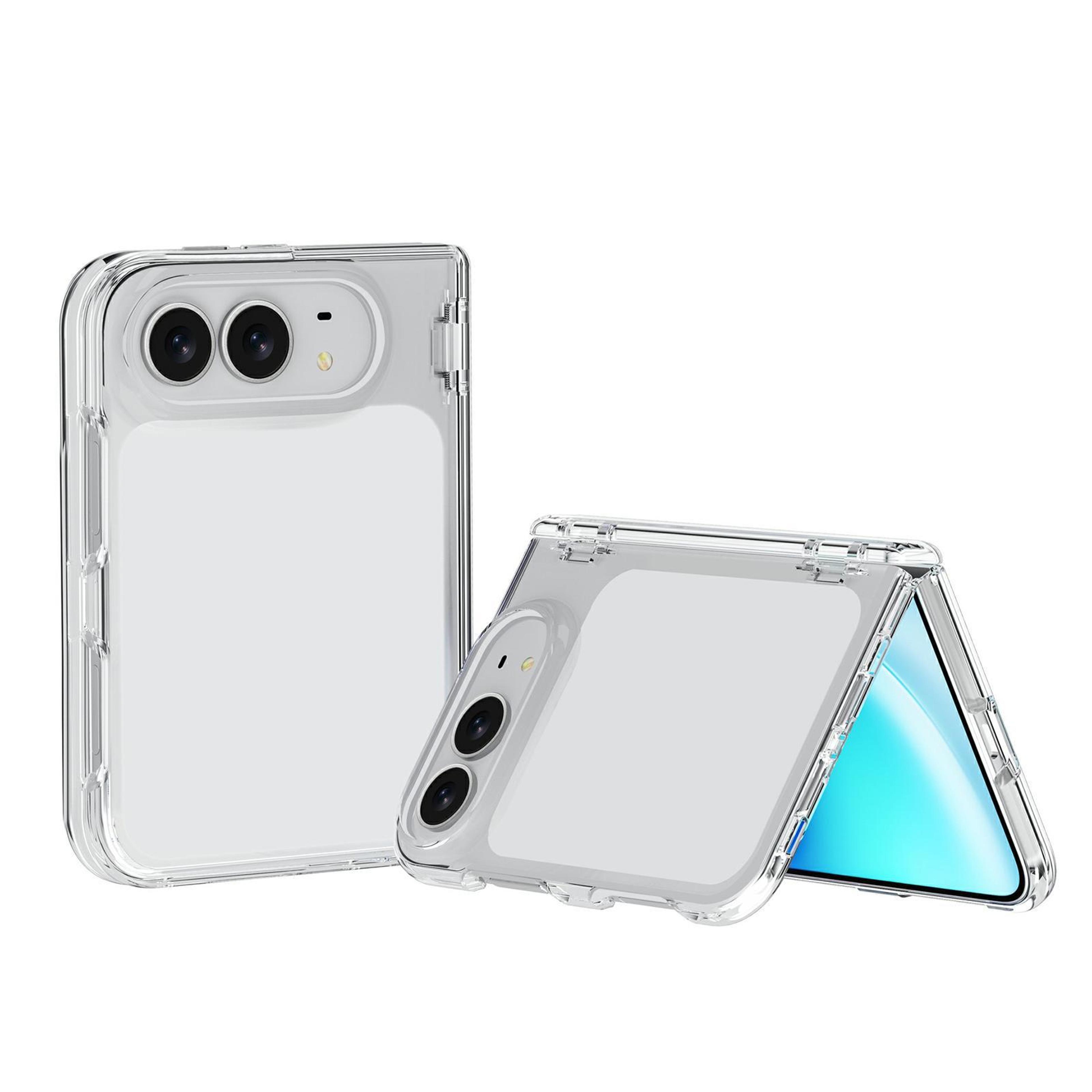 iphone duo clear shockproof case with glitter tpu pc hybrid protection