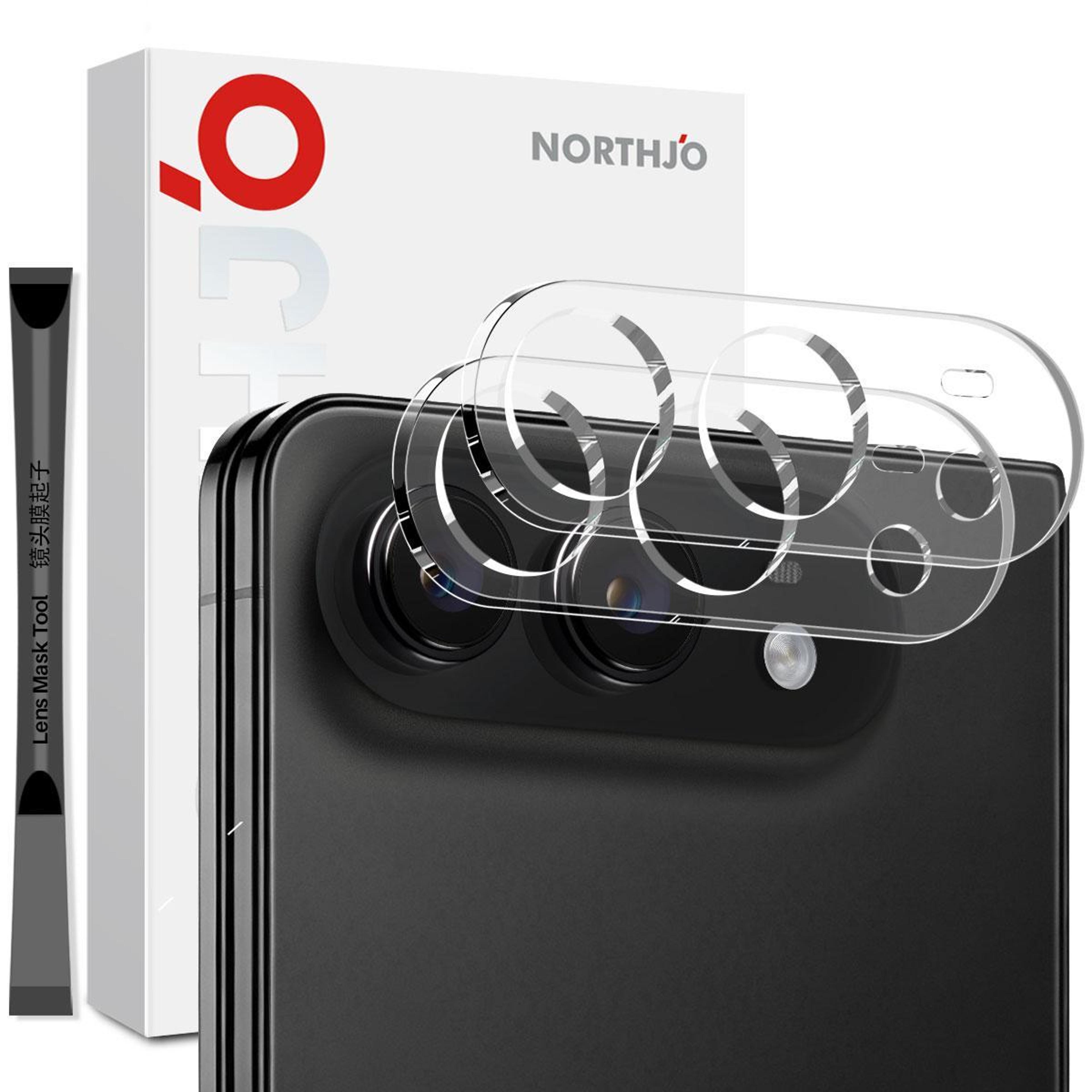 northjo iphone duo camera lens protector 9h tempered glass hd clear full coverage