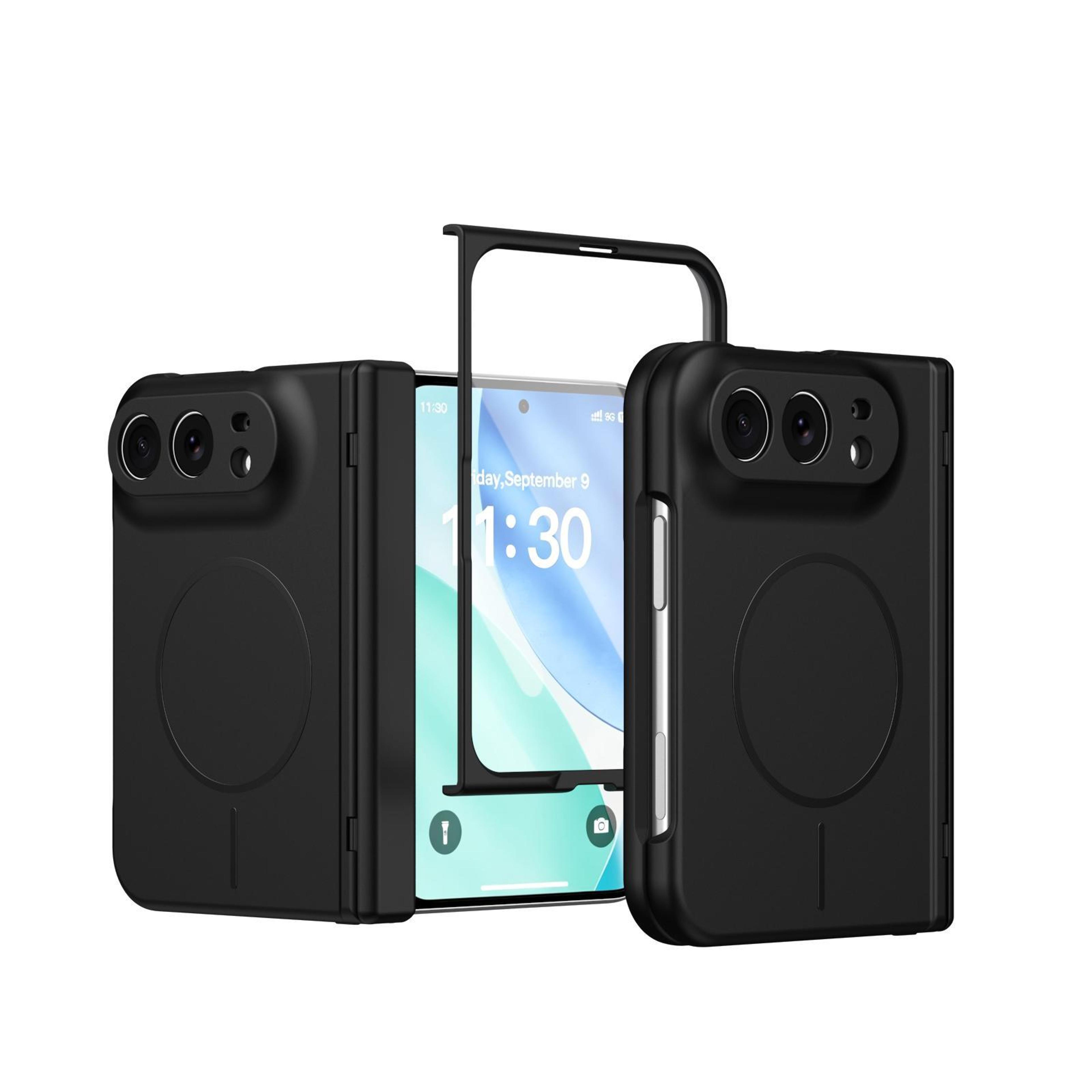 iphone duo full cover magnetic case with hinge protection and built-in screen protector