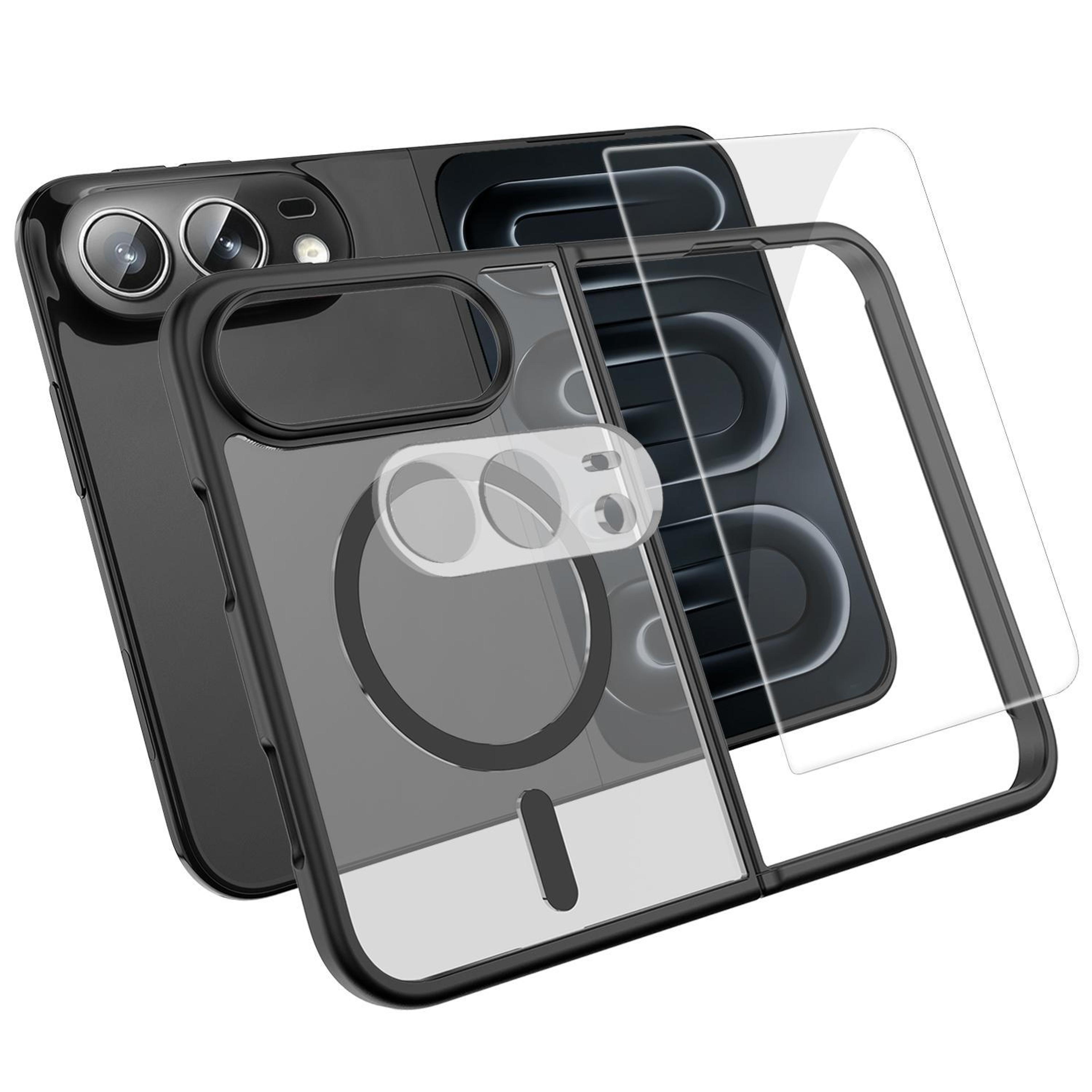 3-in-1 magnetic iphone duo case with tempered glass and camera protection