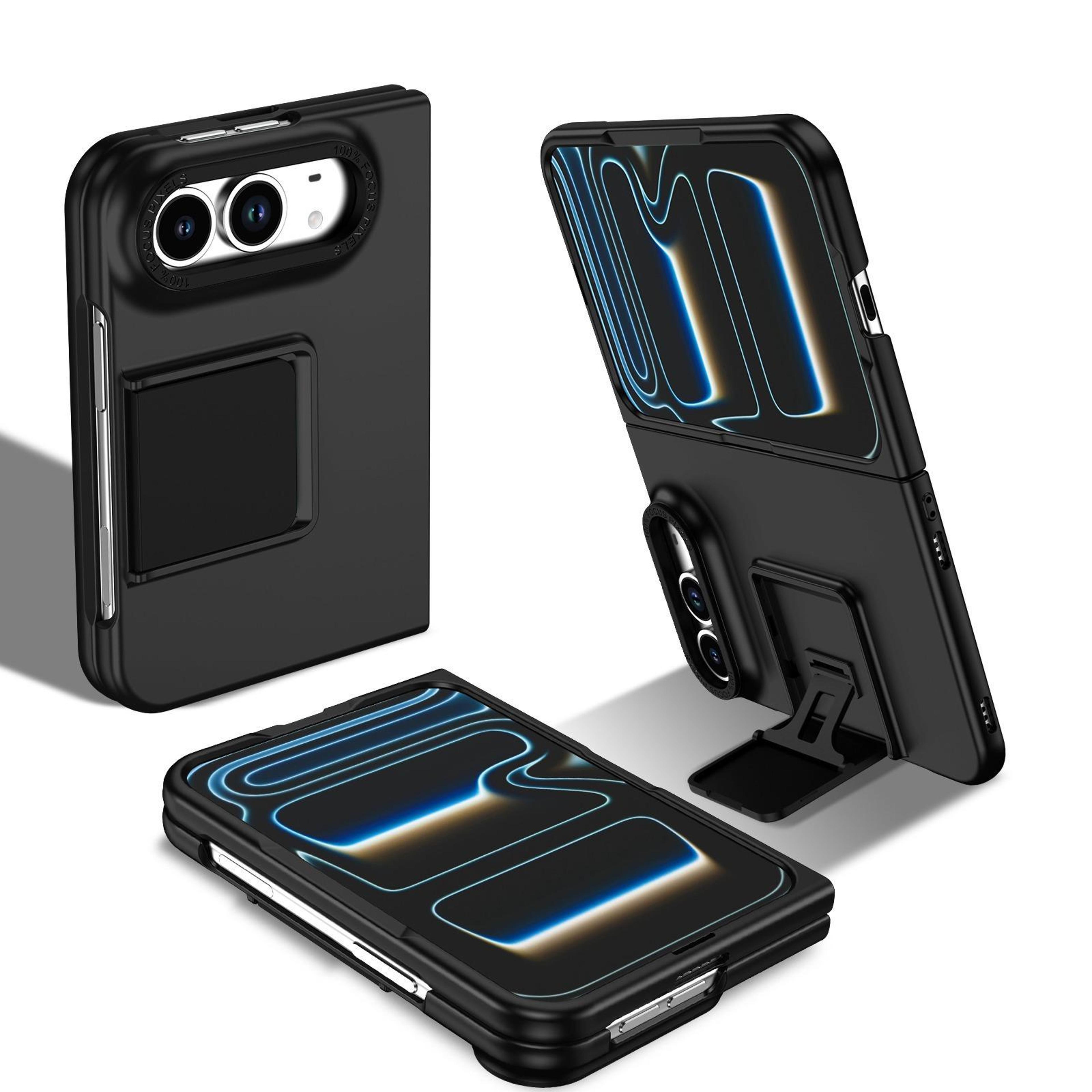 iphone duo protective pc case with hidden folding stand