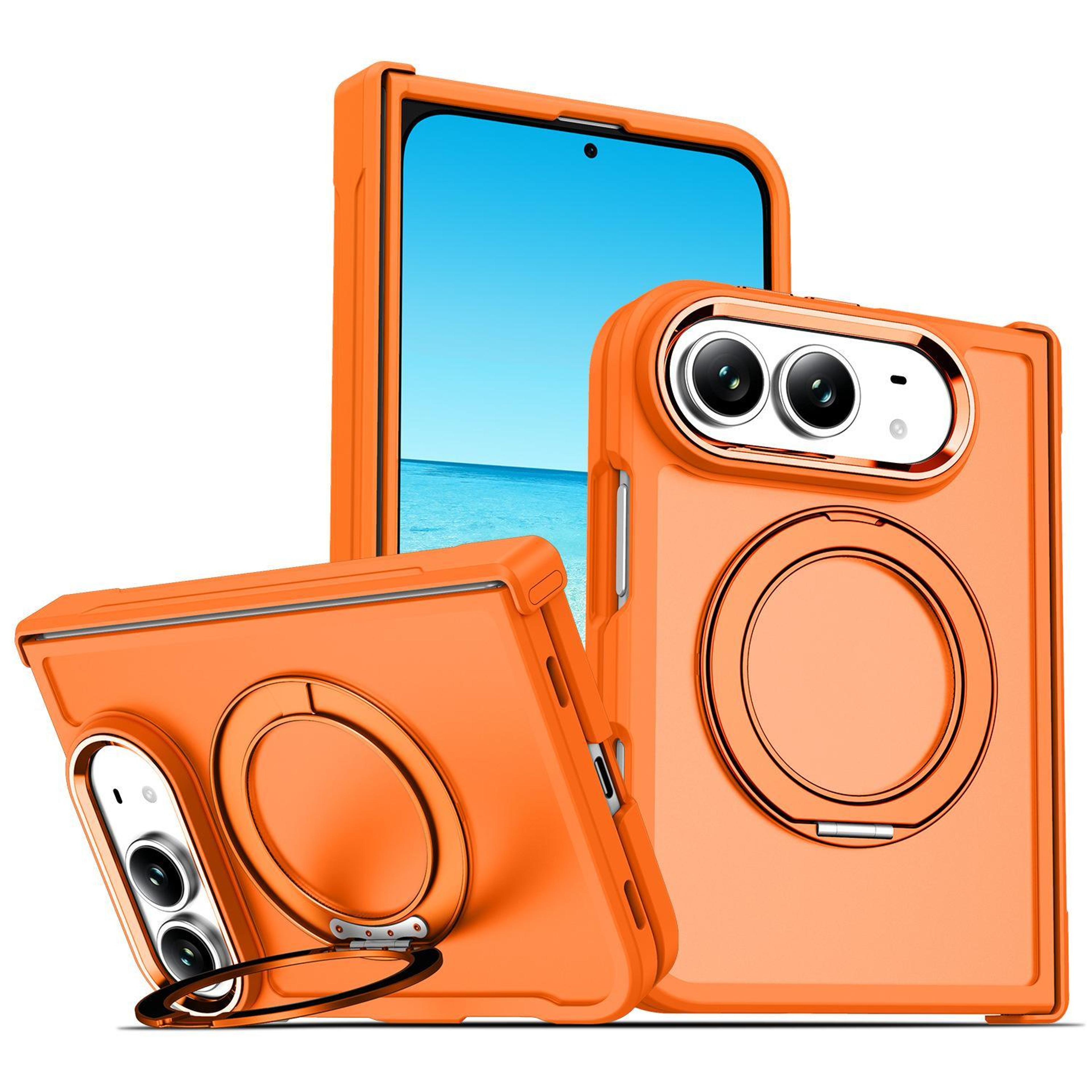 xdcase iphone duo case with hinge protection, magnetic ring & 360° kickstand