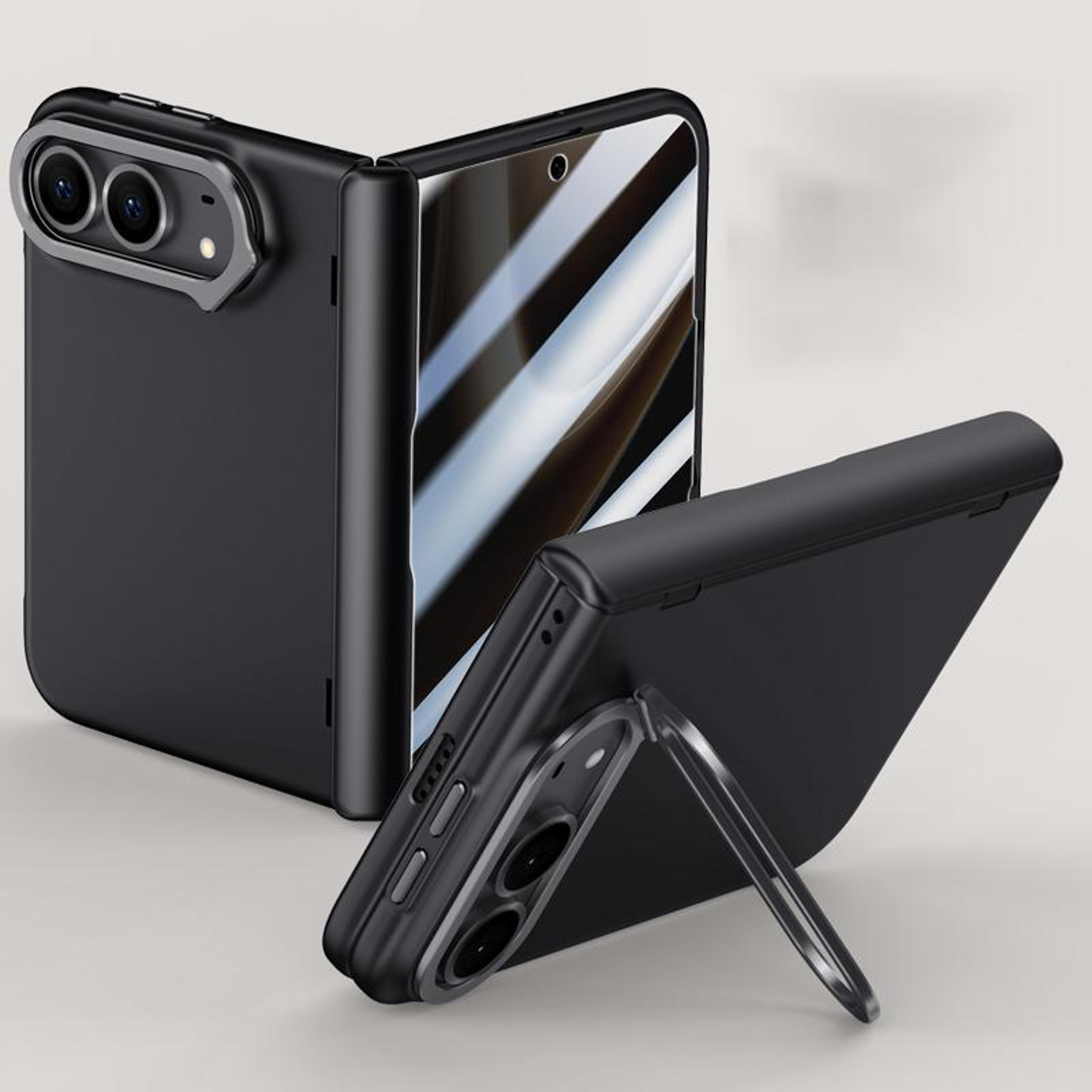iphone duo case with privacy screen protector, 360° camera stand and lens holder